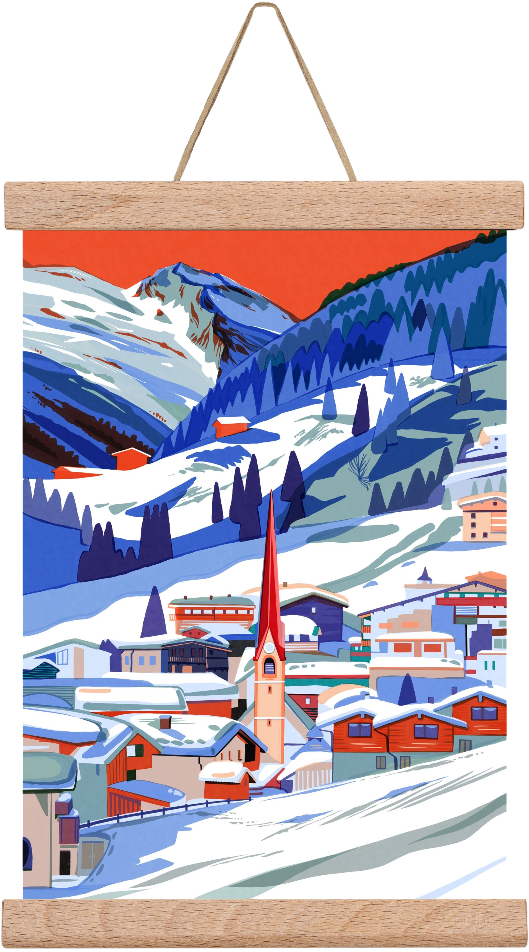 Zillertal, 20x30 cm (20x30 cm), Tölgy akasztó