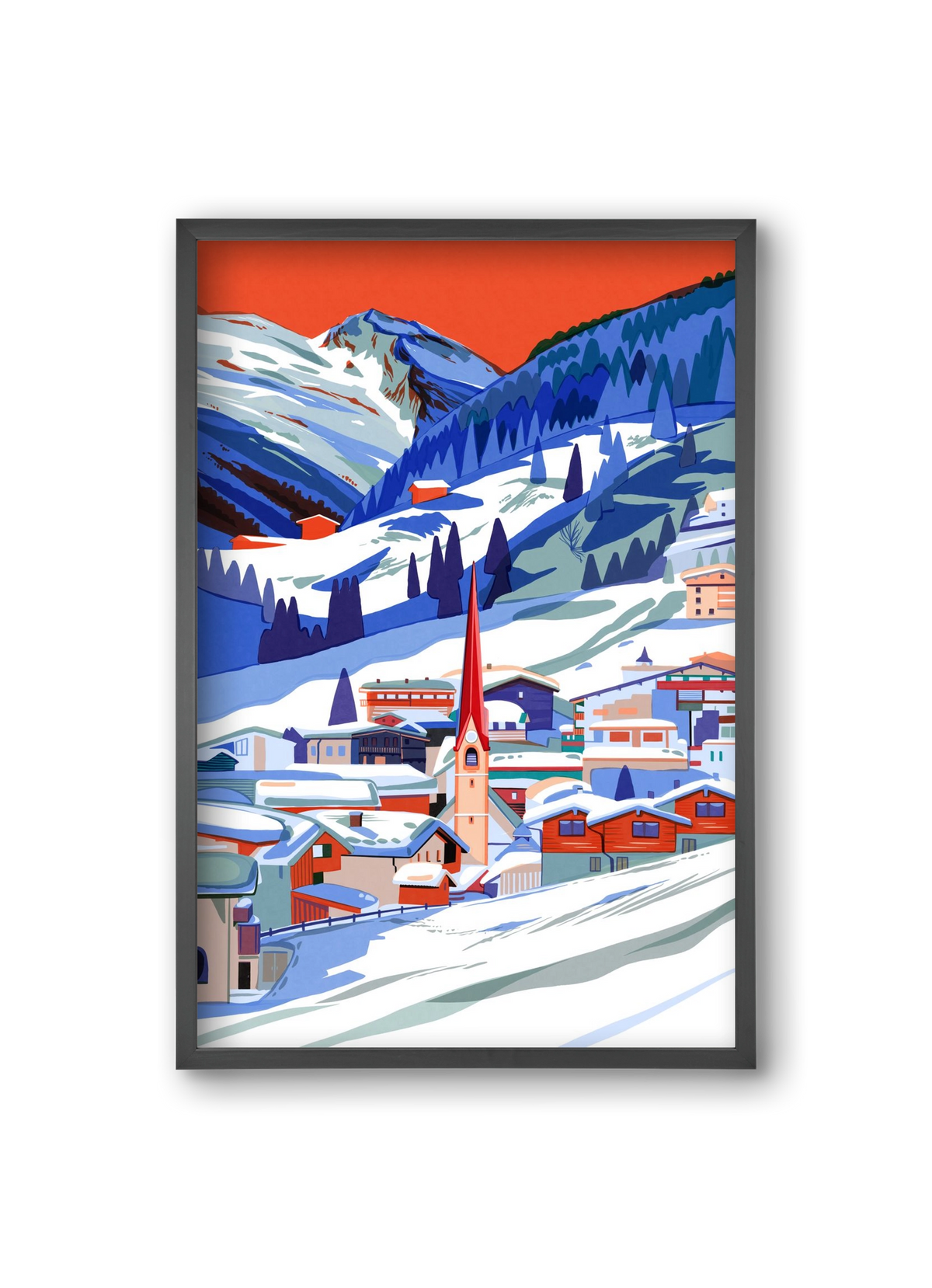 Zillertal, 20x30 cm (20x30 cm), Fekete keret