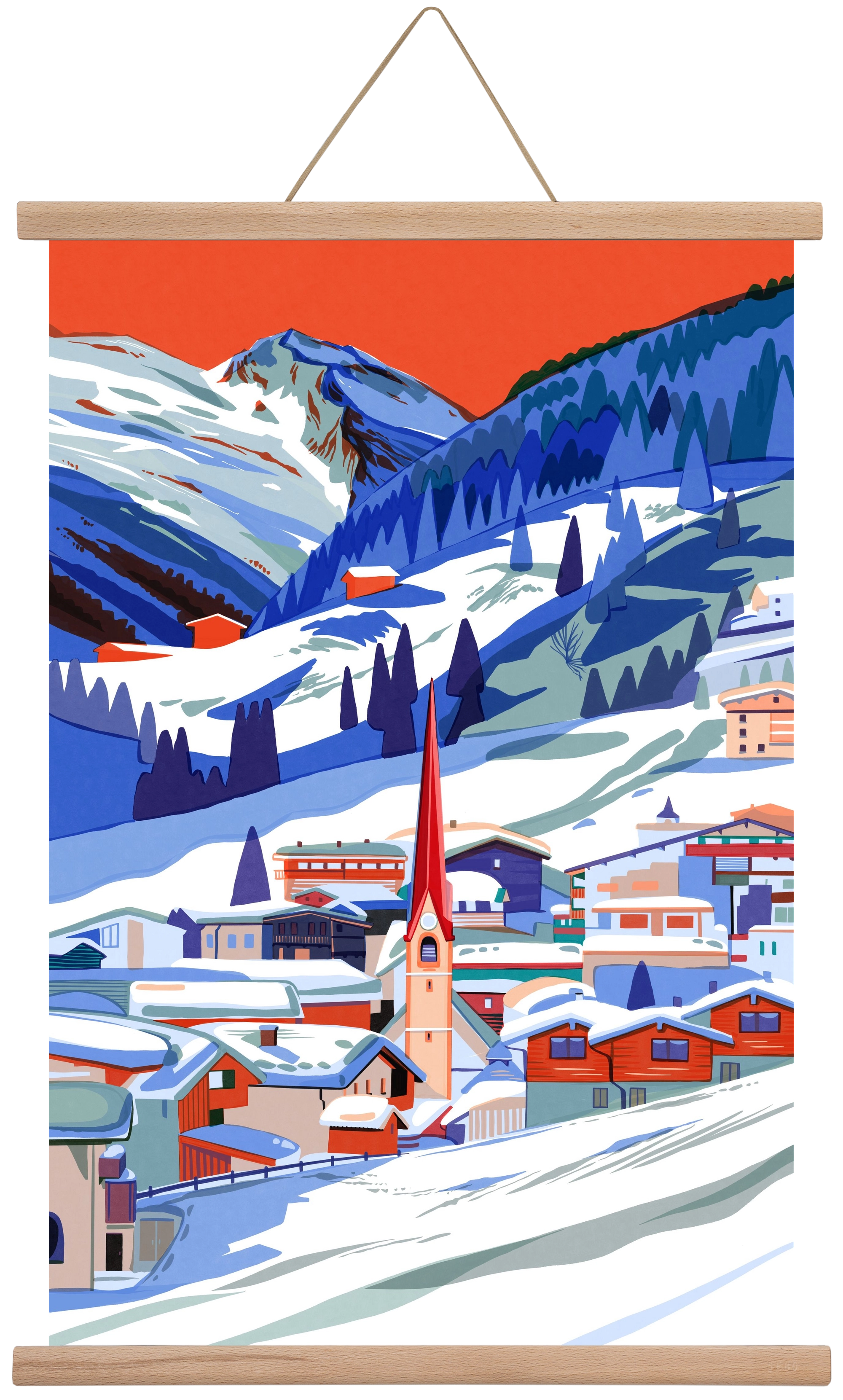 Zillertal, 40x60 cm (40x60 cm), Tölgy akasztó