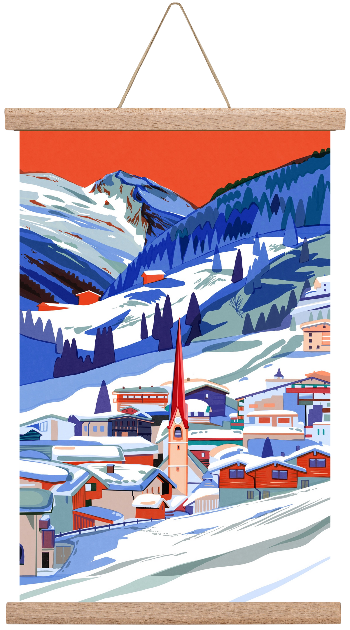 Zillertal, 30x45 cm (30x45 cm), Tölgy akasztó