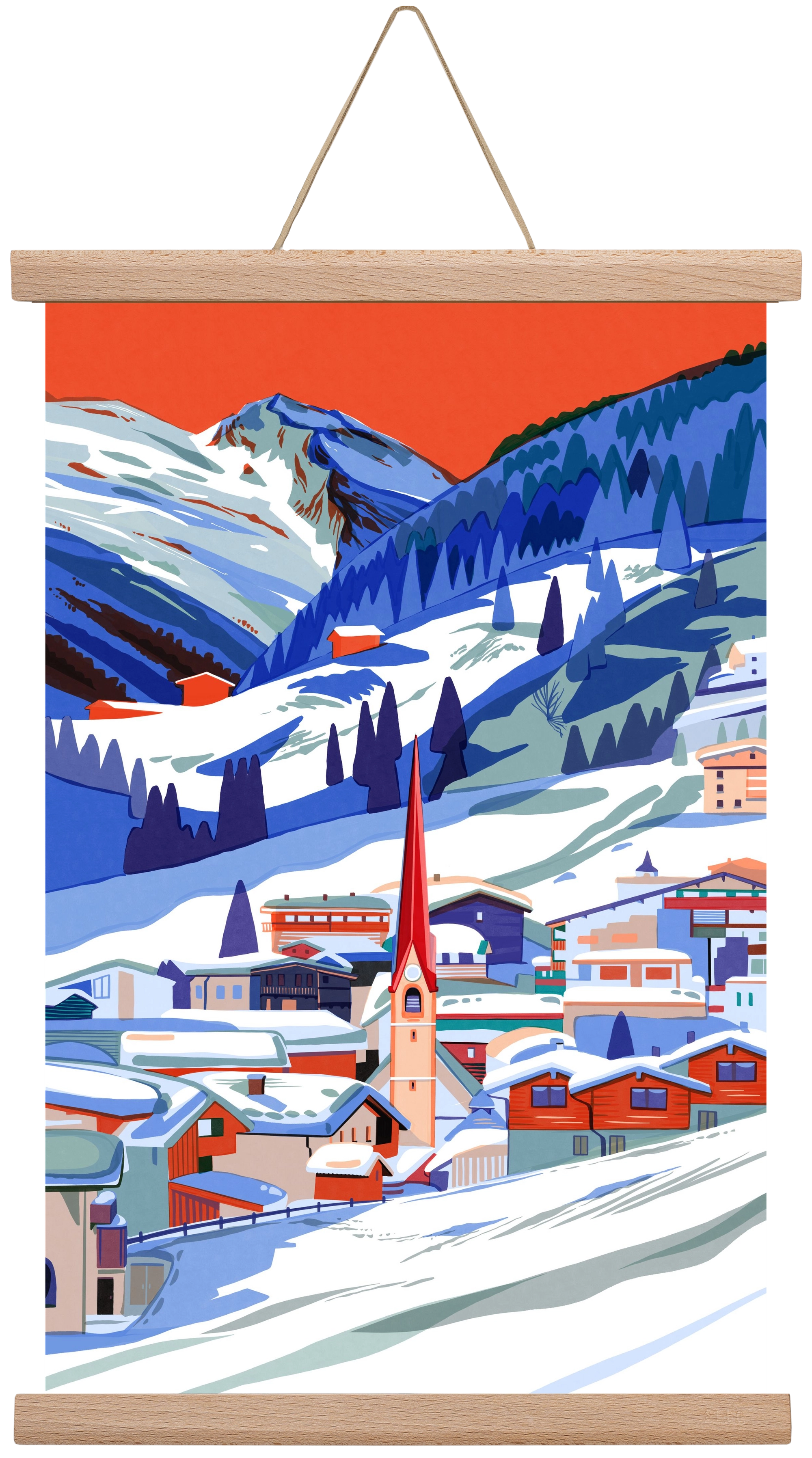 Zillertal, 30x45 cm (30x45 cm), Tölgy akasztó