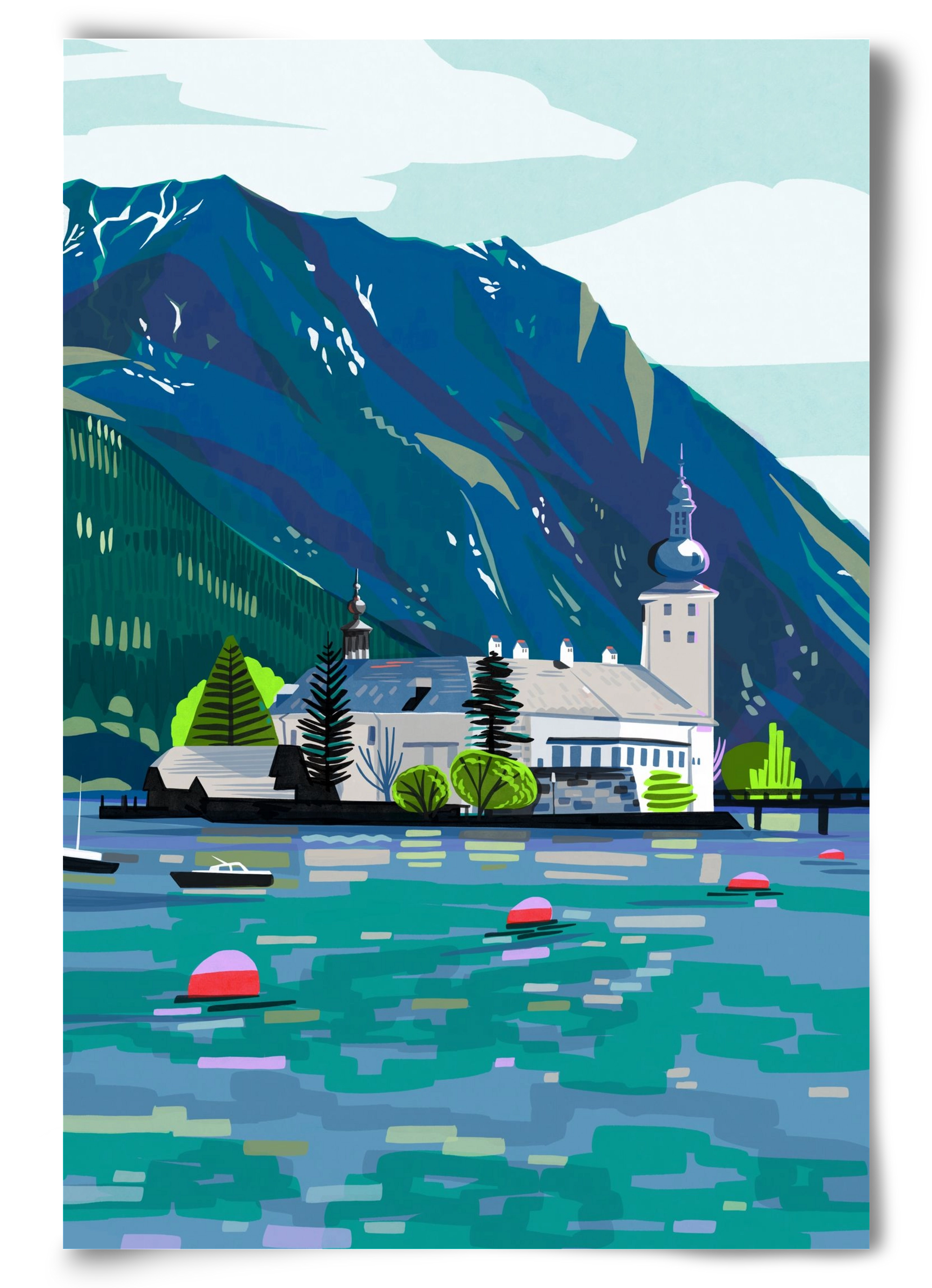 Gmunden, 60x90 cm, Keret nélkül