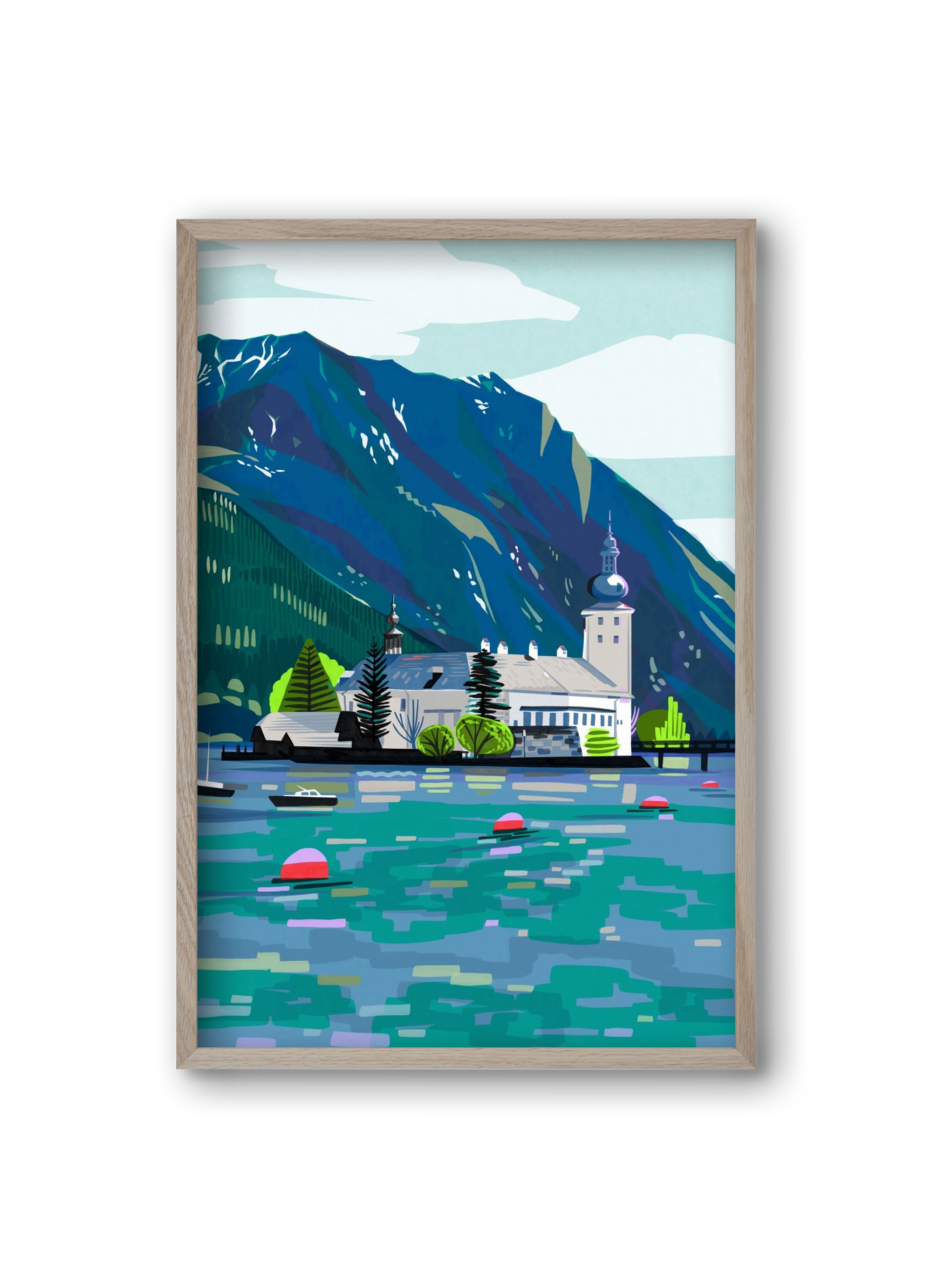 Gmunden, 20x30 cm (20x30 cm), Tölgy keret