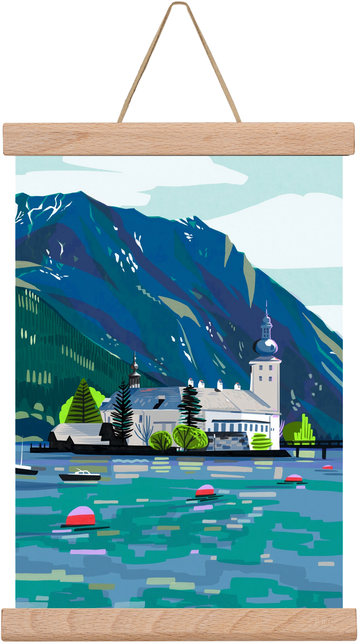 Gmunden, 20x30 cm (20x30 cm), Tölgy akasztó