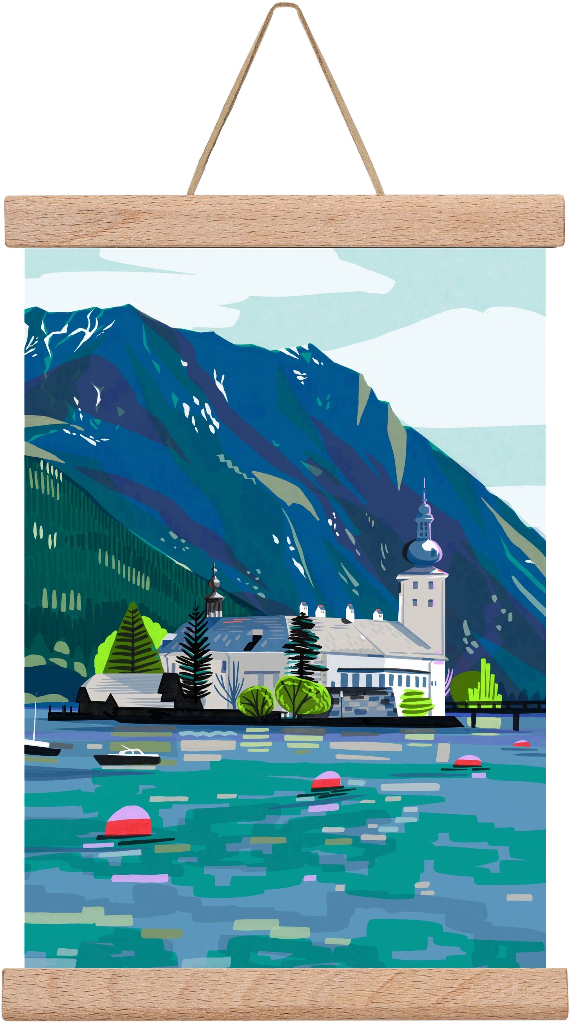 Gmunden, 20x30 cm (20x30 cm), Tölgy akasztó