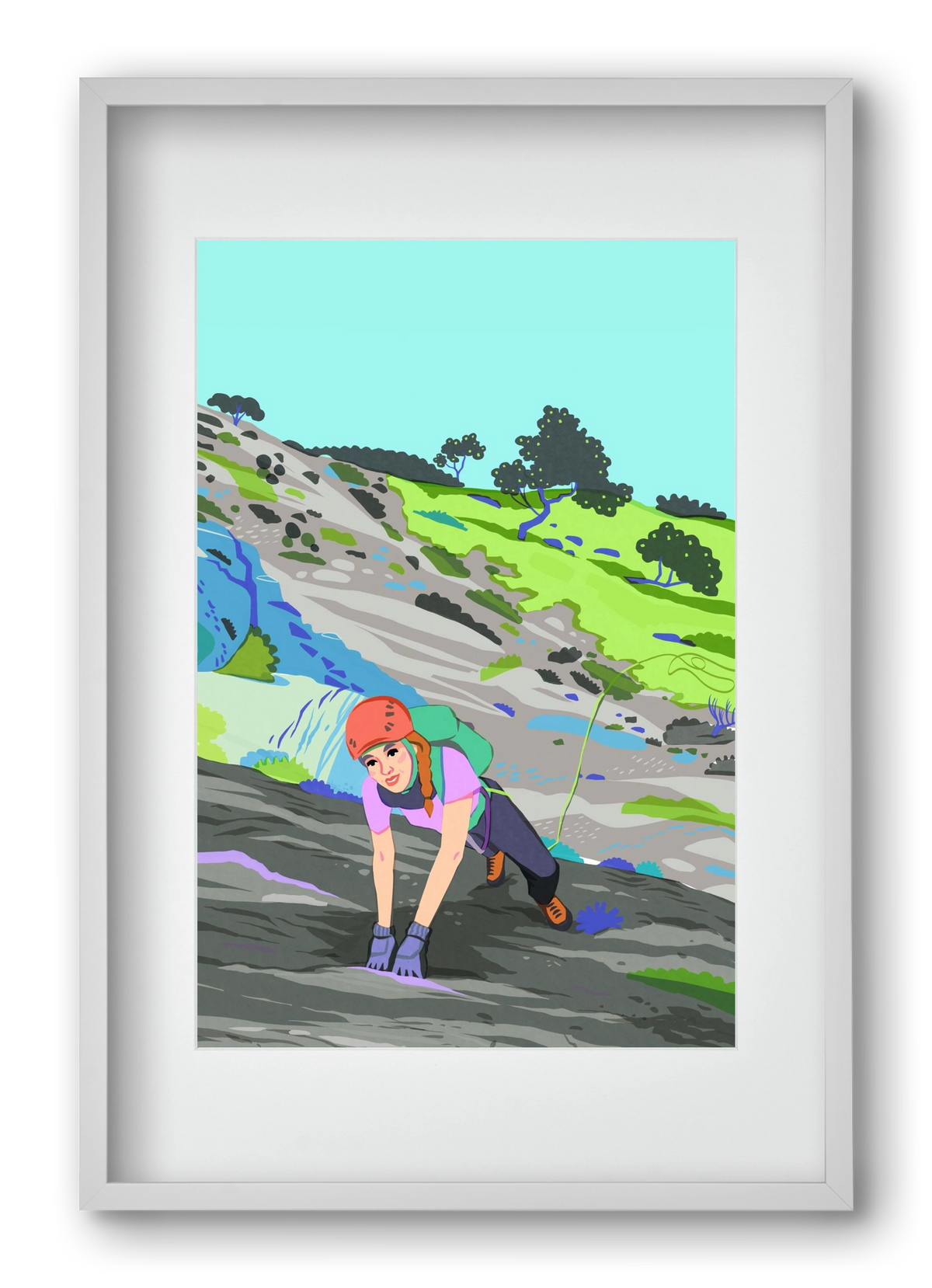 Climber, 40x60 cm (30x45 cm), Fehér keret, paszpartuval