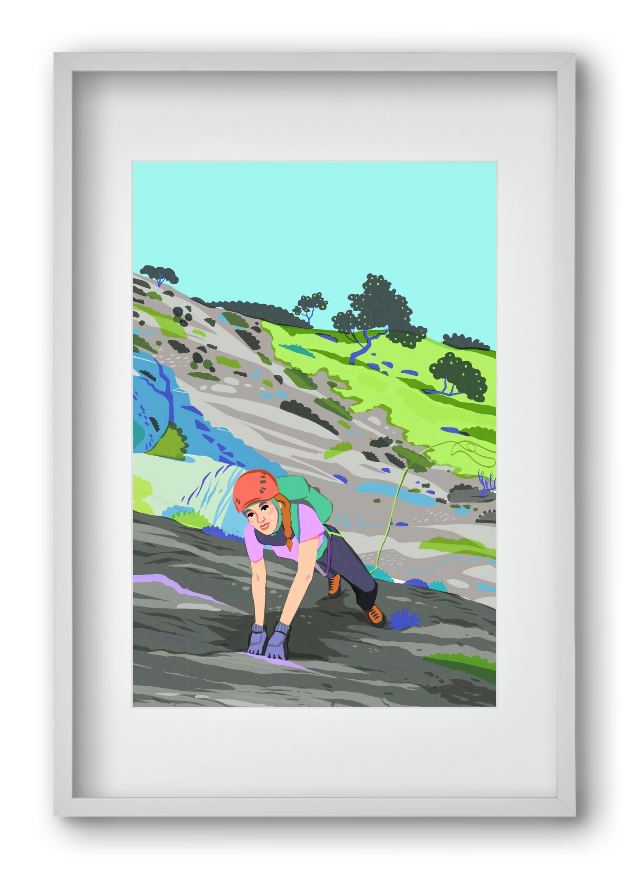 Climber, 40x60 cm (30x45 cm), Fehér keret, paszpartuval