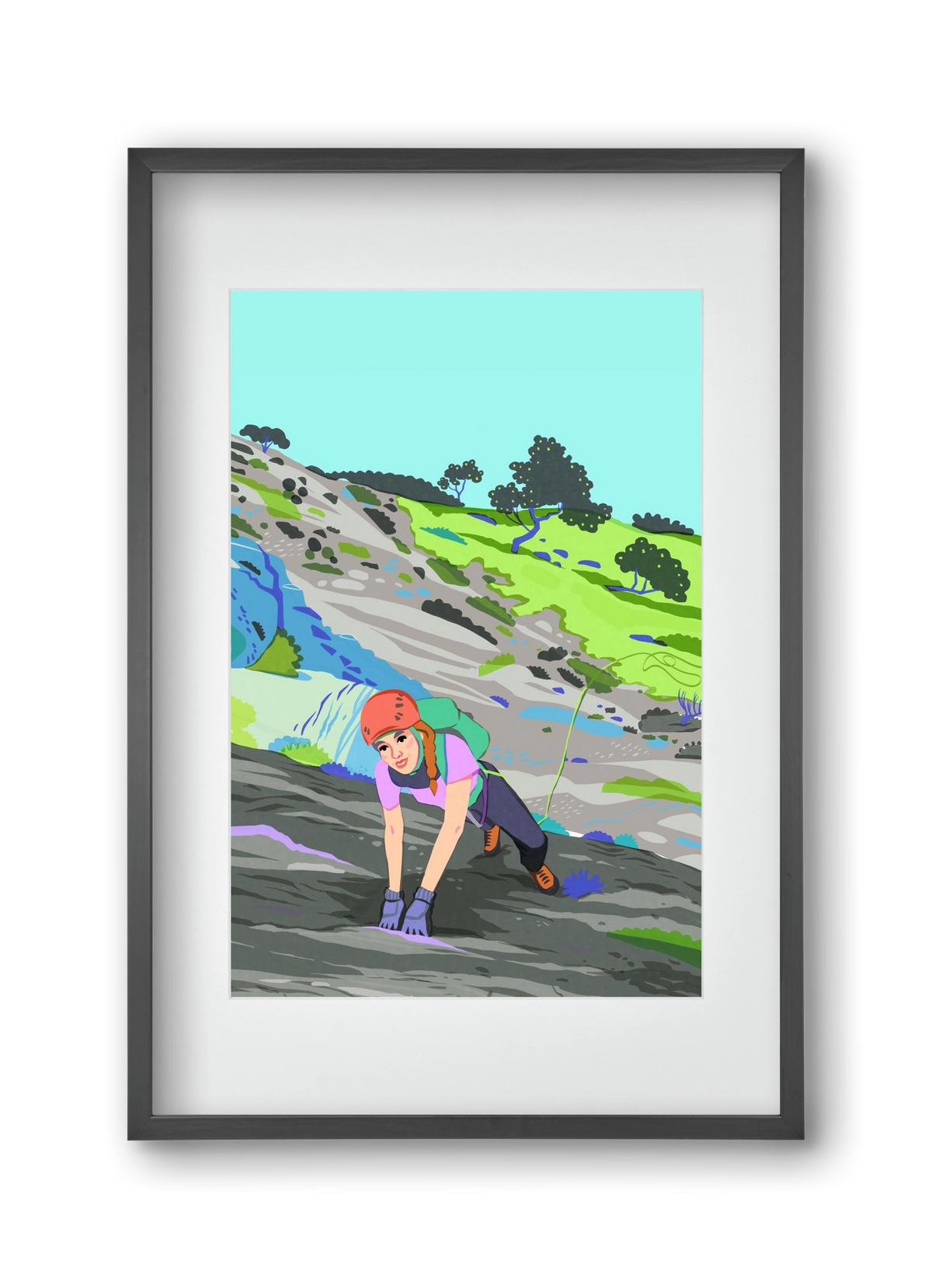 Climber, 30x45 cm (20x30 cm), Fekete keret, paszpartuval