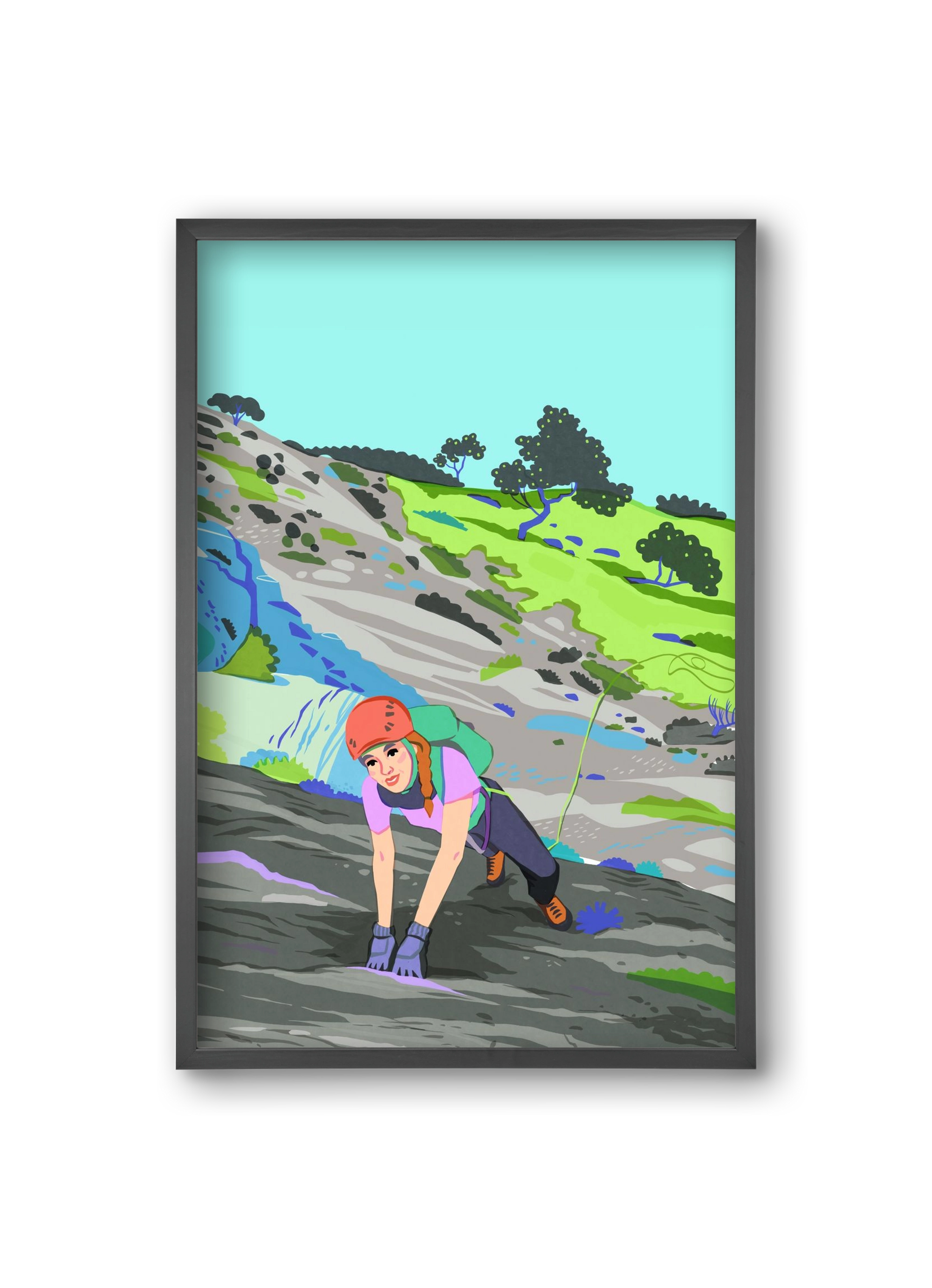 Climber, 20x30 cm (20x30 cm), Fekete keret