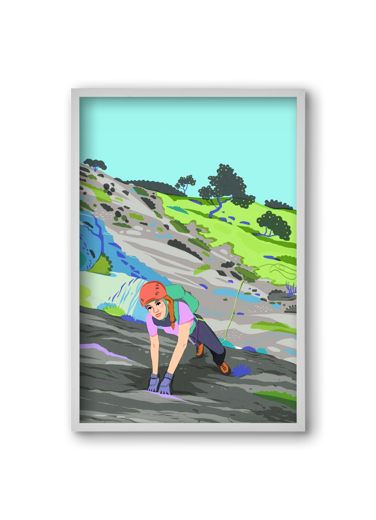 Climber, 20x30 cm (20x30 cm), Fehér keret