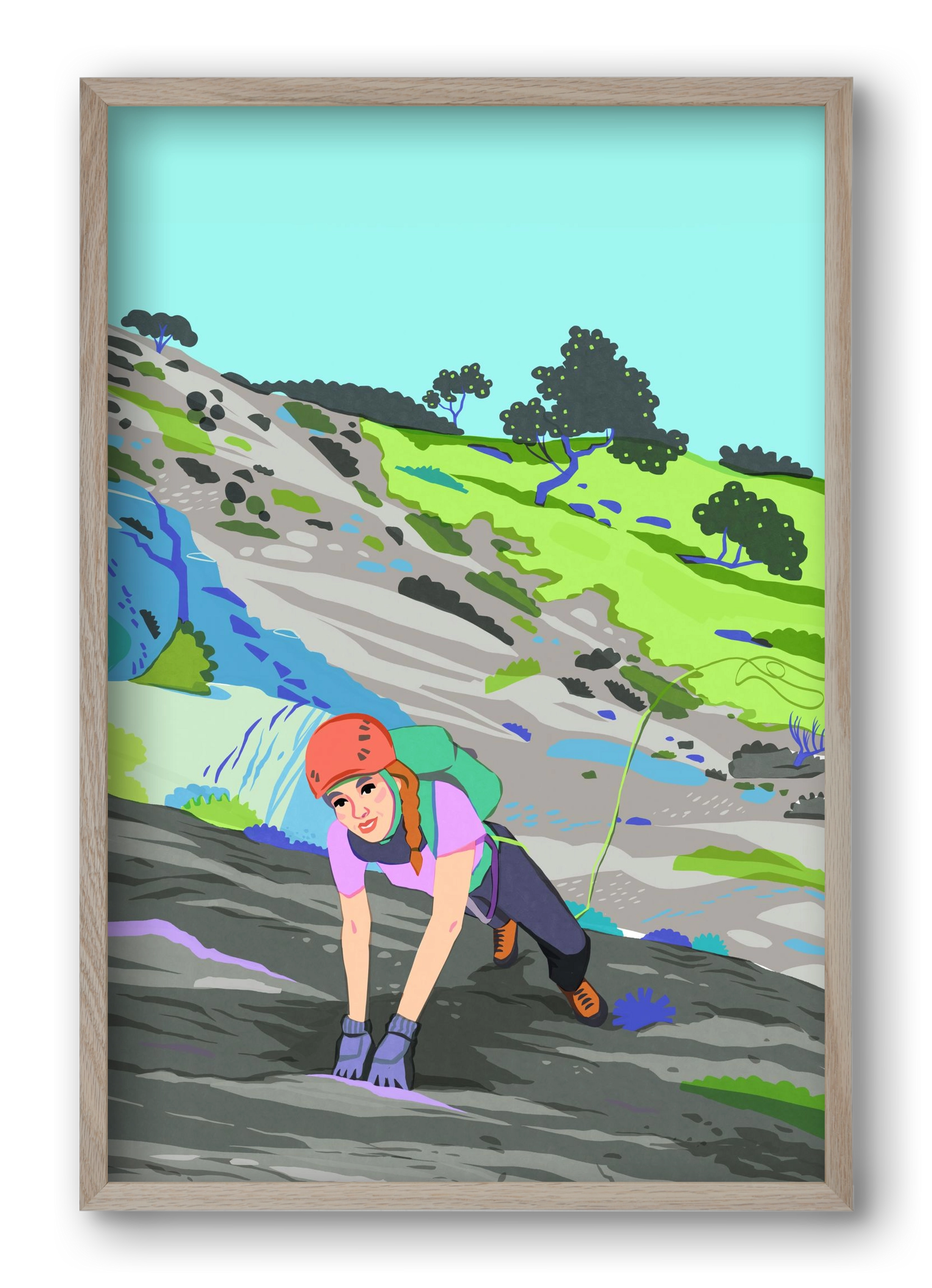 Climber, 40x60 cm (40x60 cm), Tölgy keret