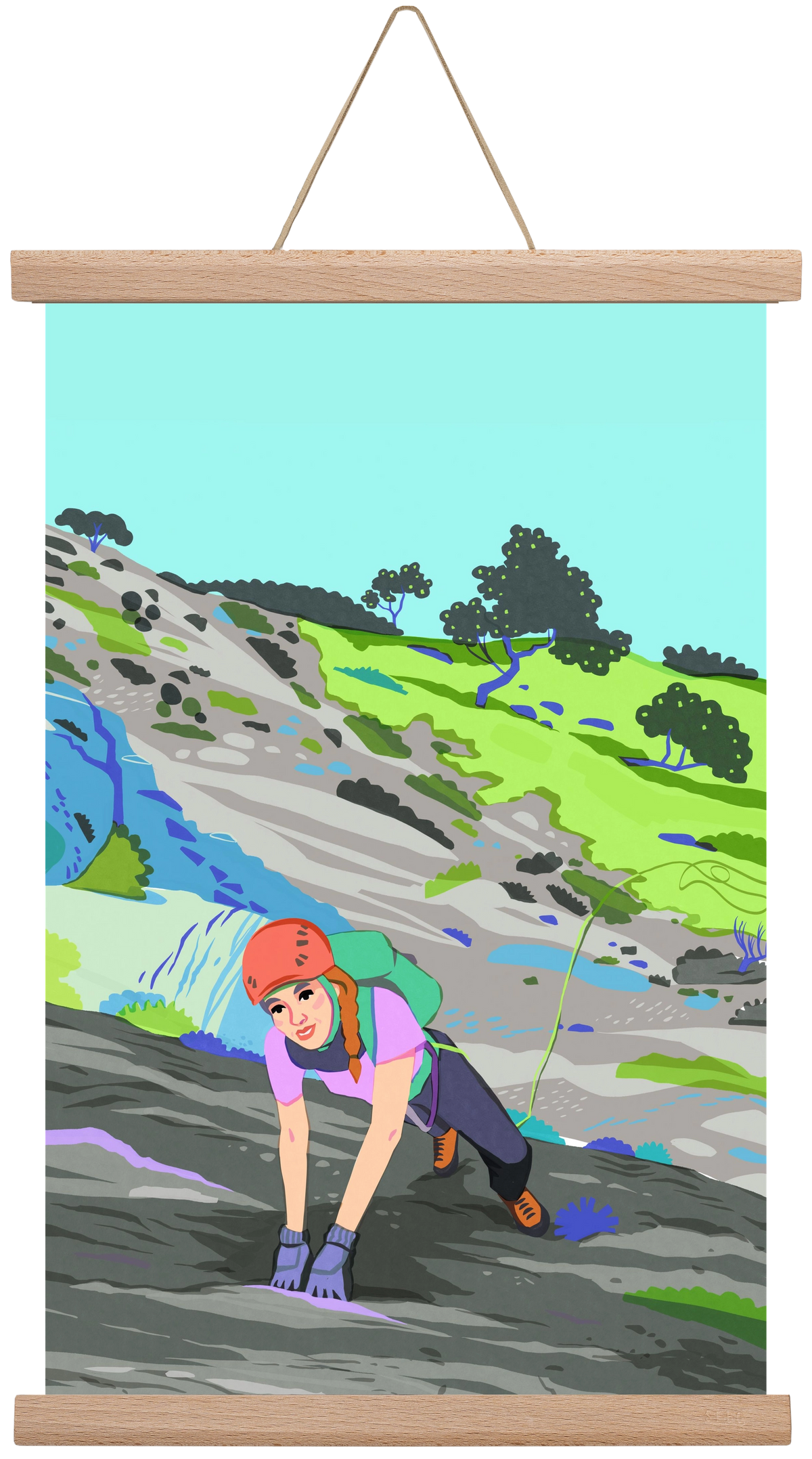 Climber, 30x45 cm (30x45 cm), Tölgy akasztó