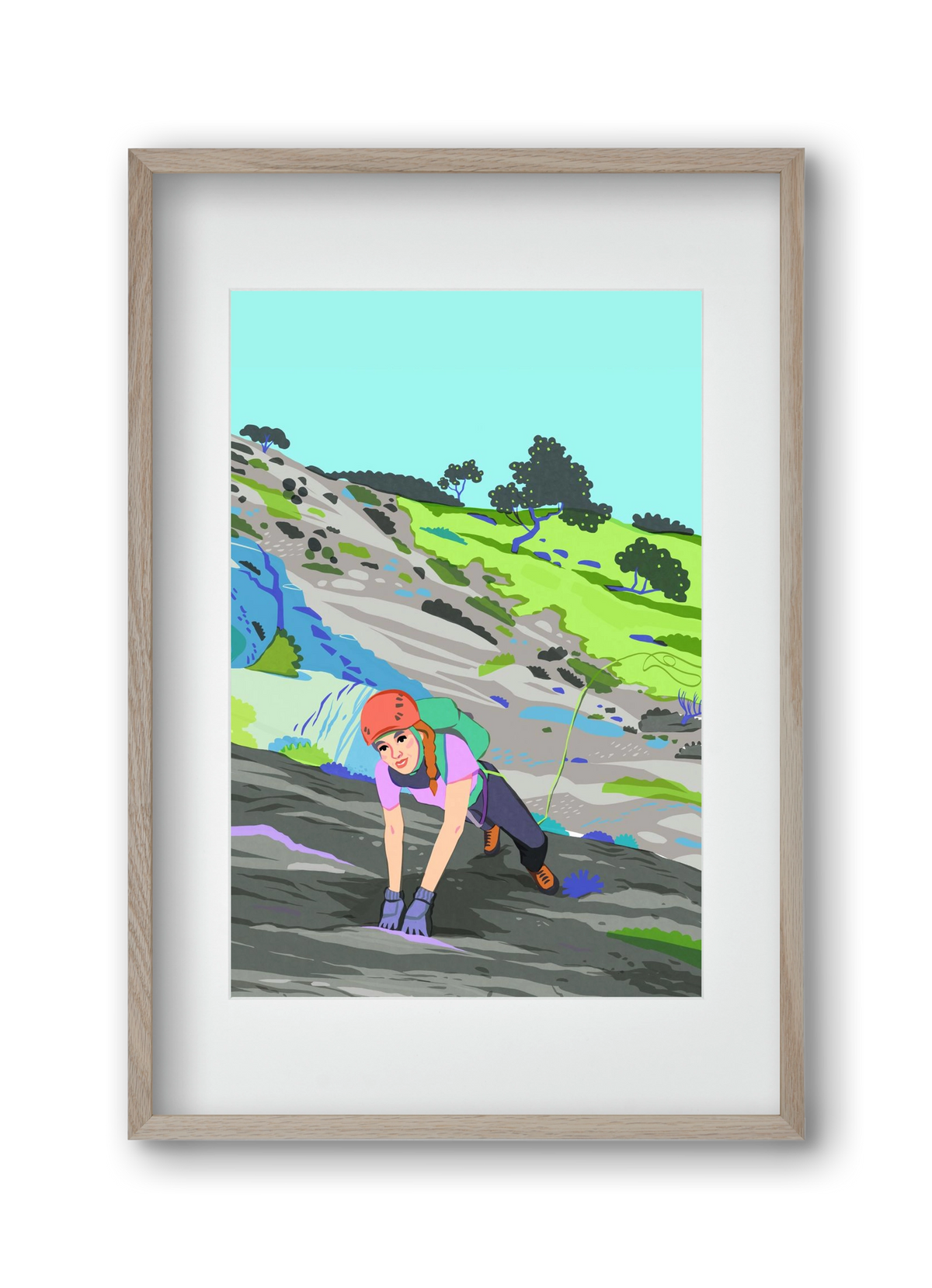 Climber, 30x45 cm (20x30 cm), Tölgy keret, paszpartuval