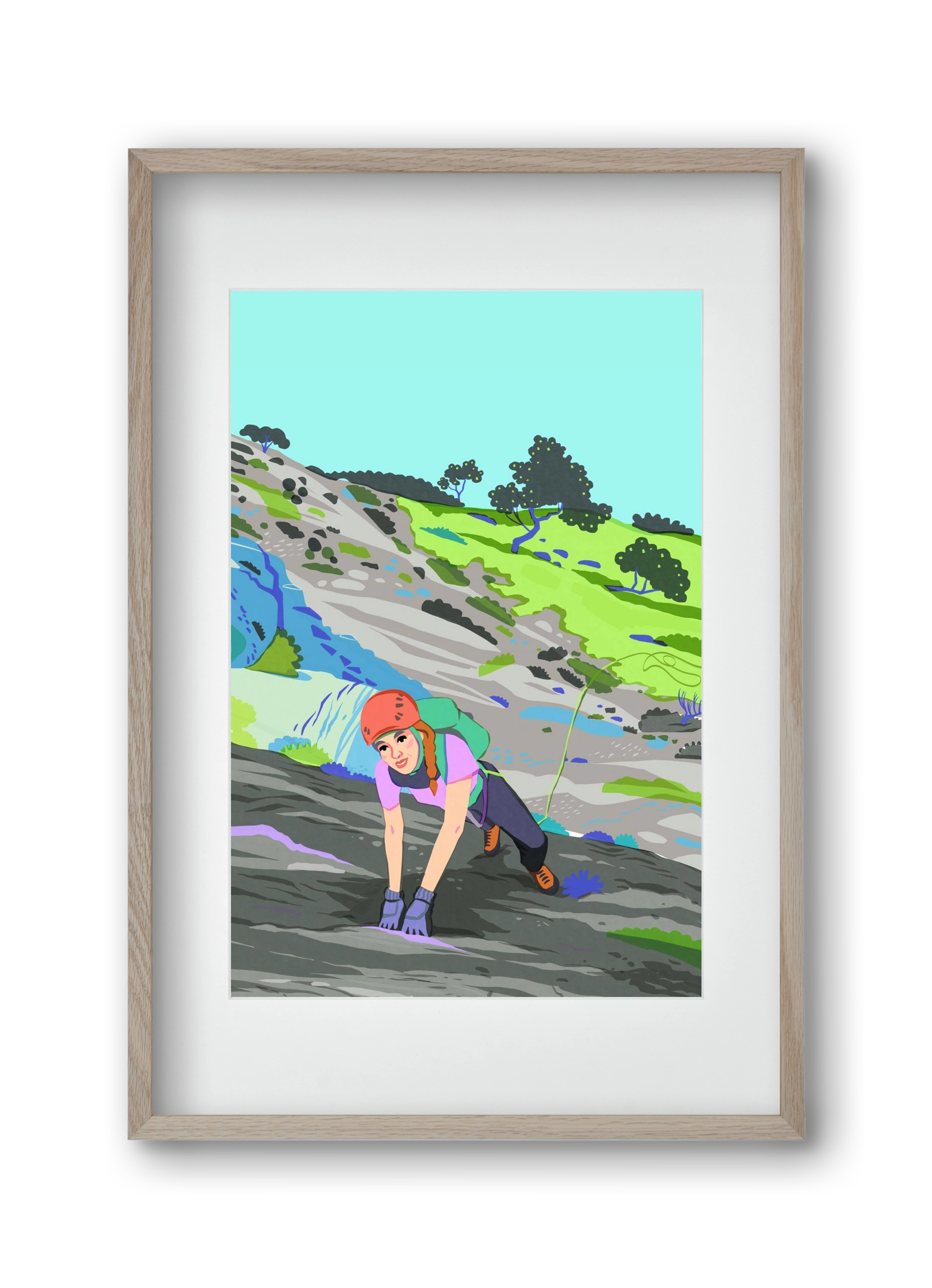 Climber, 30x45 cm (20x30 cm), Tölgy keret, paszpartuval