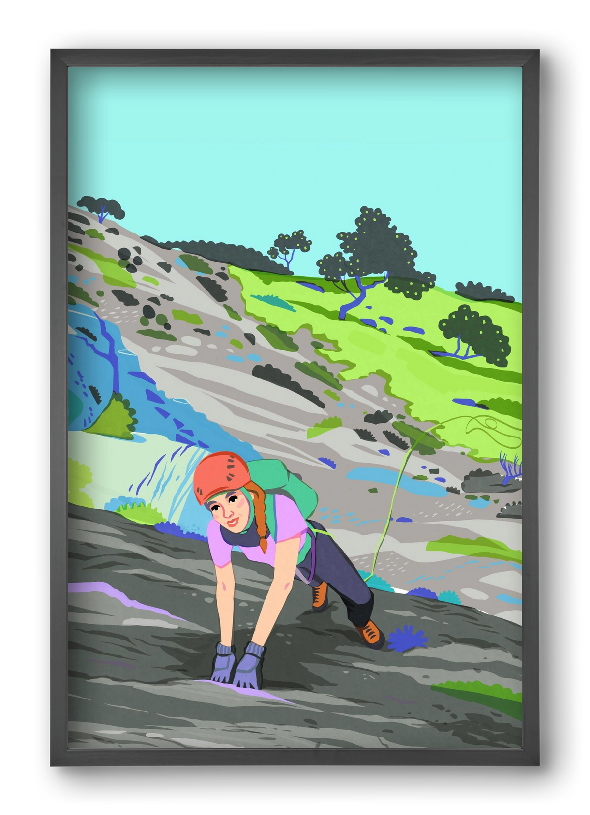 Climber, 40x60 cm (40x60 cm), Fekete keret