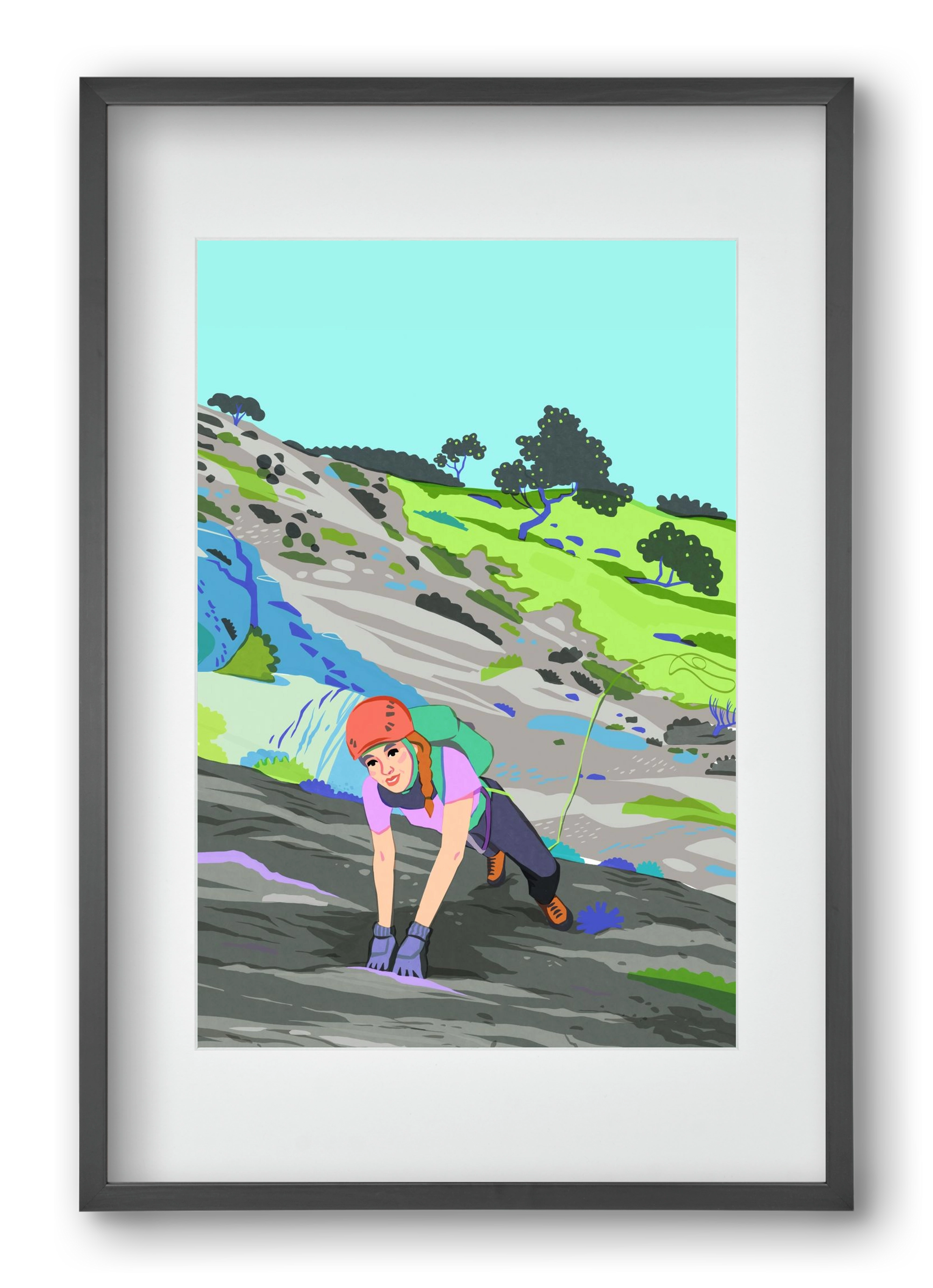 Climber, 40x60 cm (30x45 cm), Fekete keret, paszpartuval