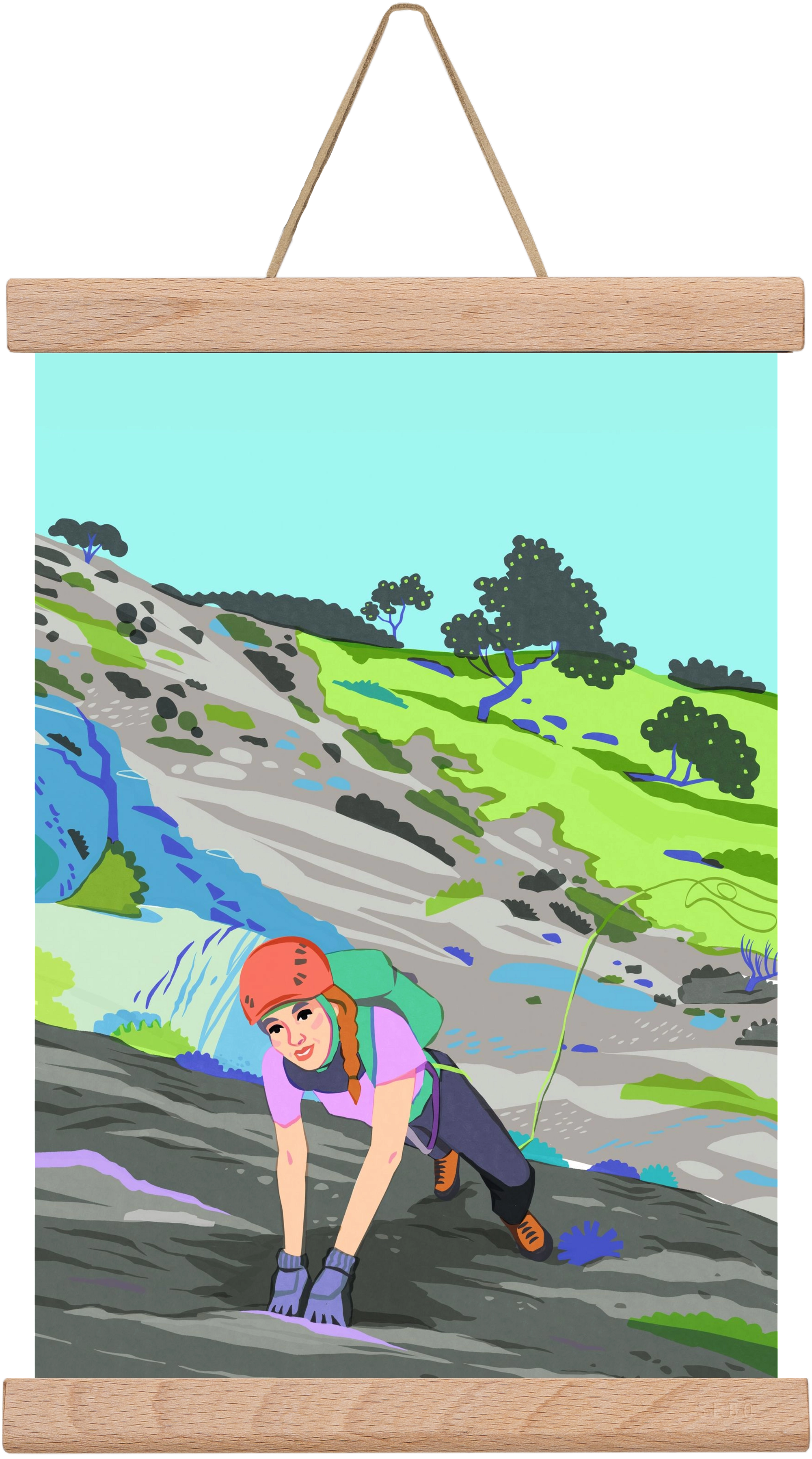 Climber, 20x30 cm (20x30 cm), Tölgy akasztó