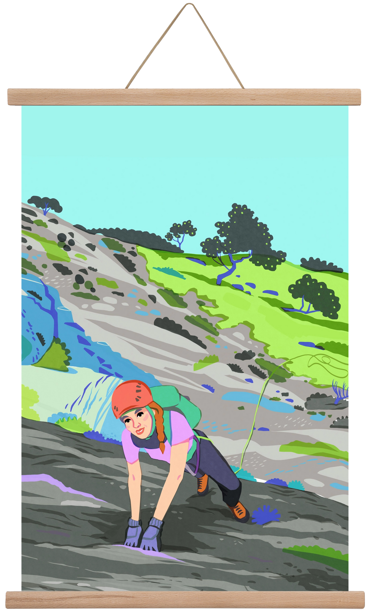 Climber, 40x60 cm (40x60 cm), Tölgy akasztó