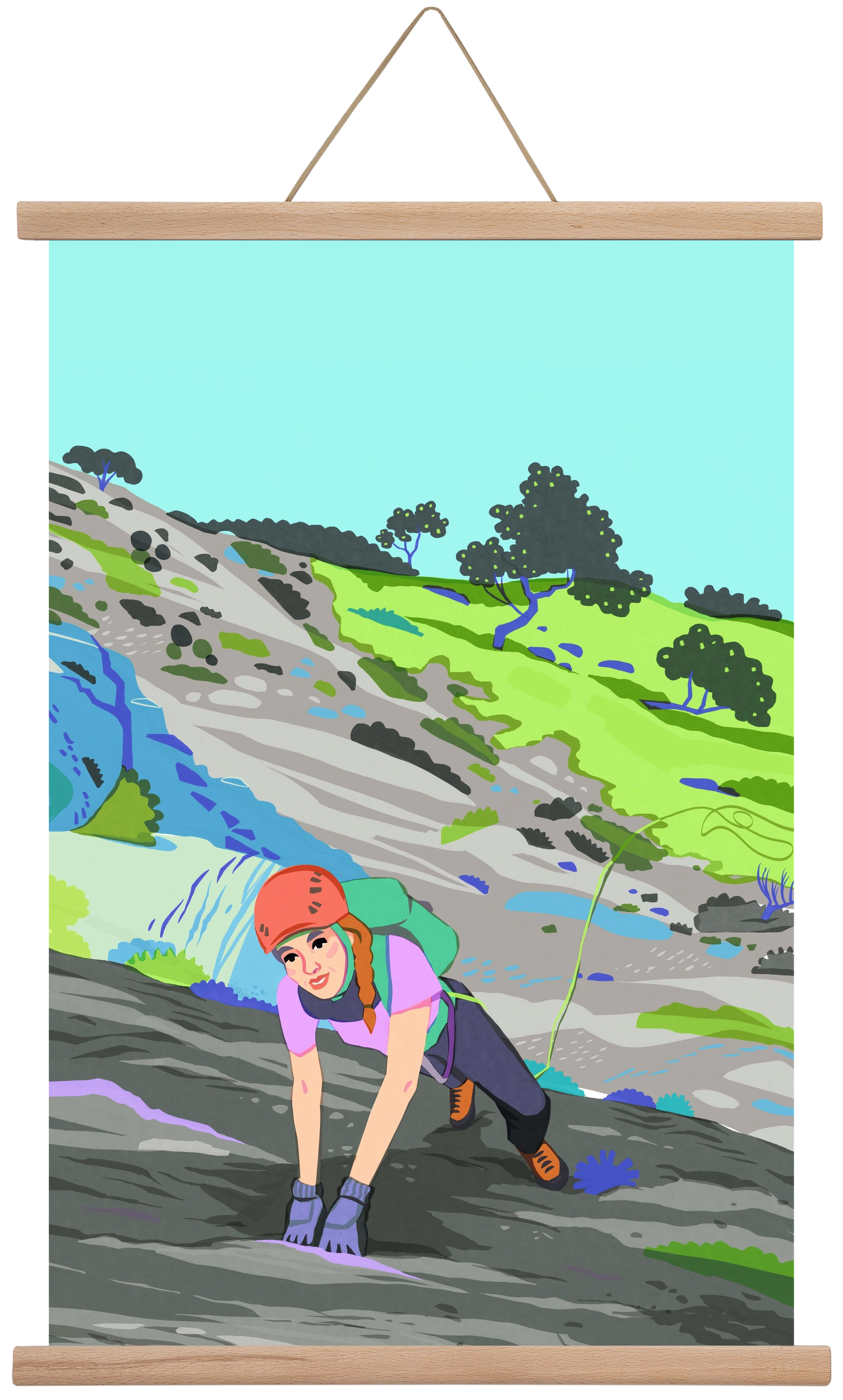 Climber, 40x60 cm (40x60 cm), Tölgy akasztó