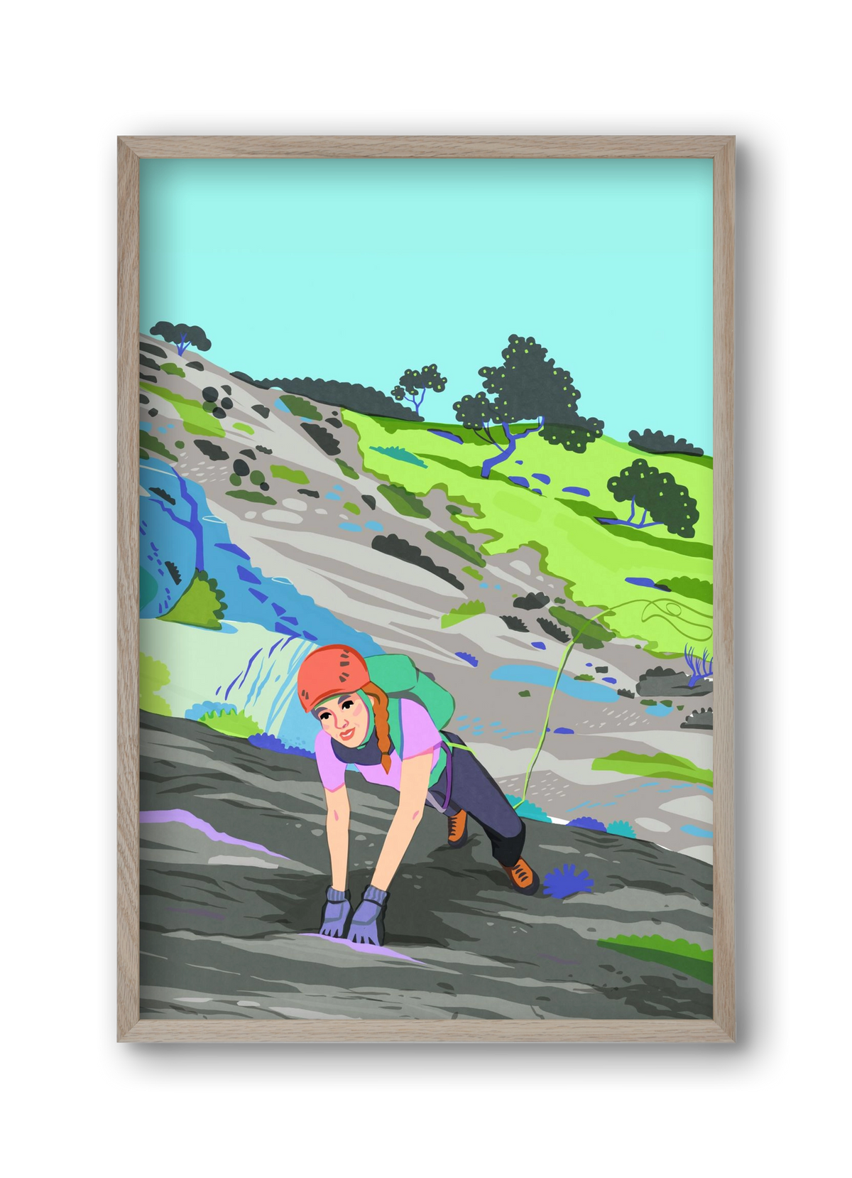 Climber, 30x45 cm (30x45 cm), Tölgy keret