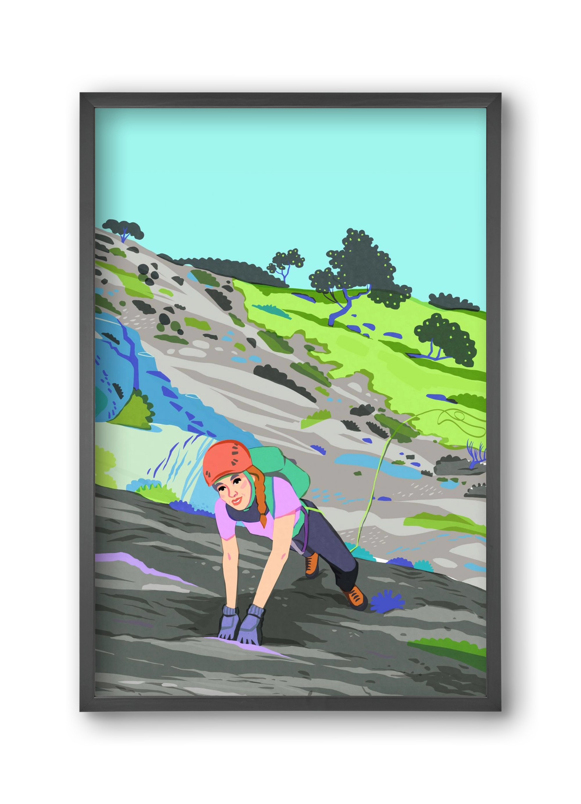 Climber, 30x45 cm (30x45 cm), Fekete keret