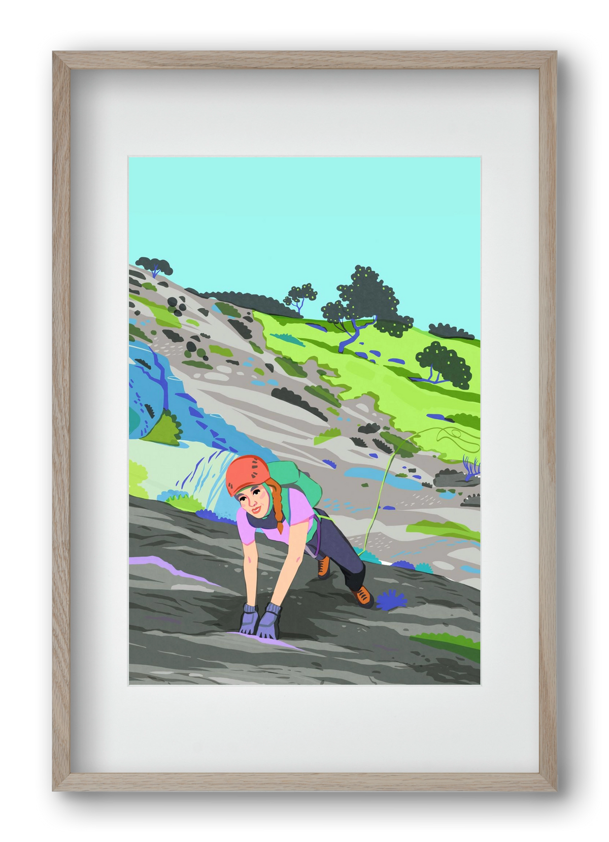 Climber, 40x60 cm (30x45 cm), Tölgy keret, paszpartuval