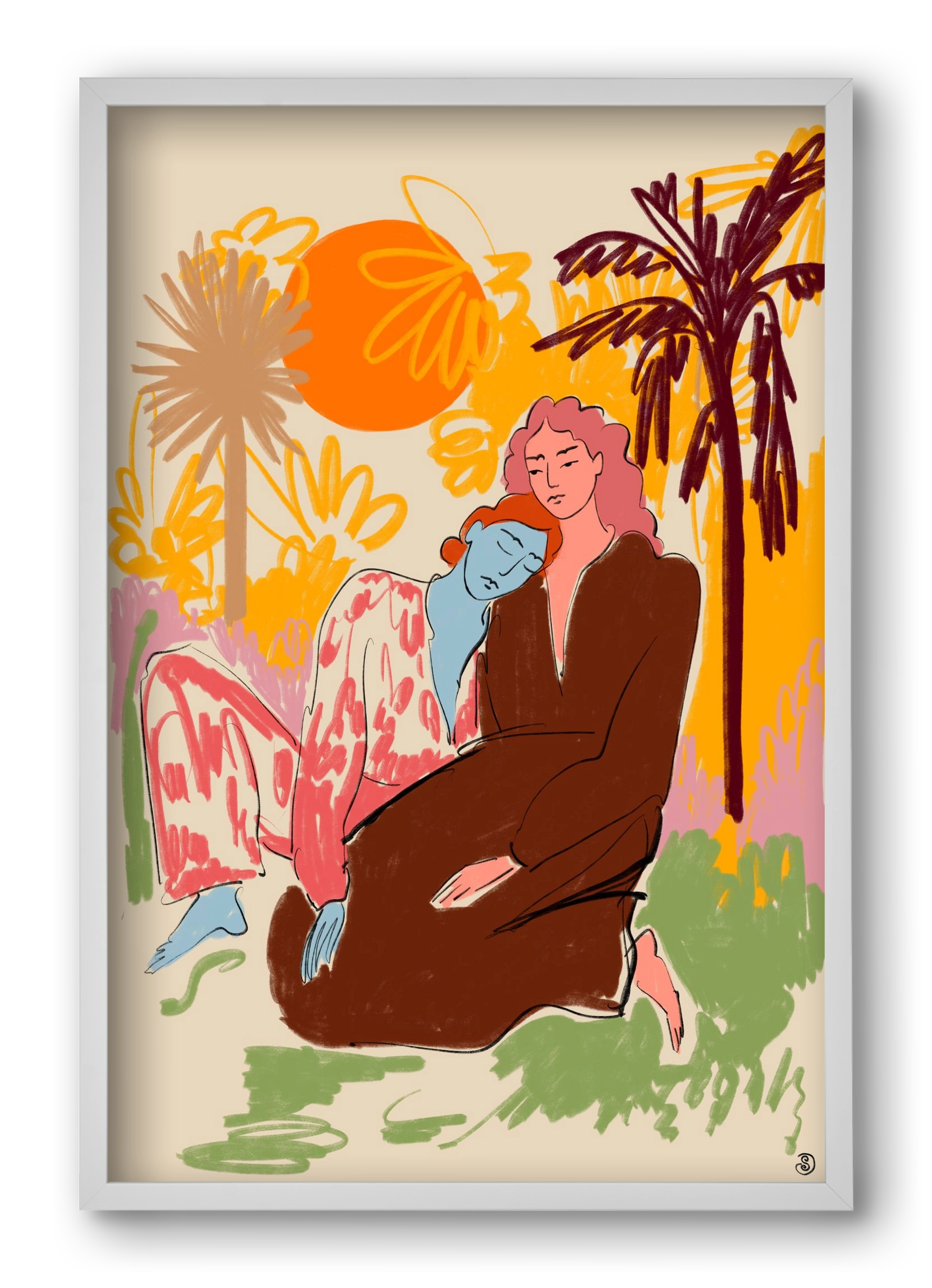 CONNECTED, 40x60 cm (40x60 cm), Fehér keret