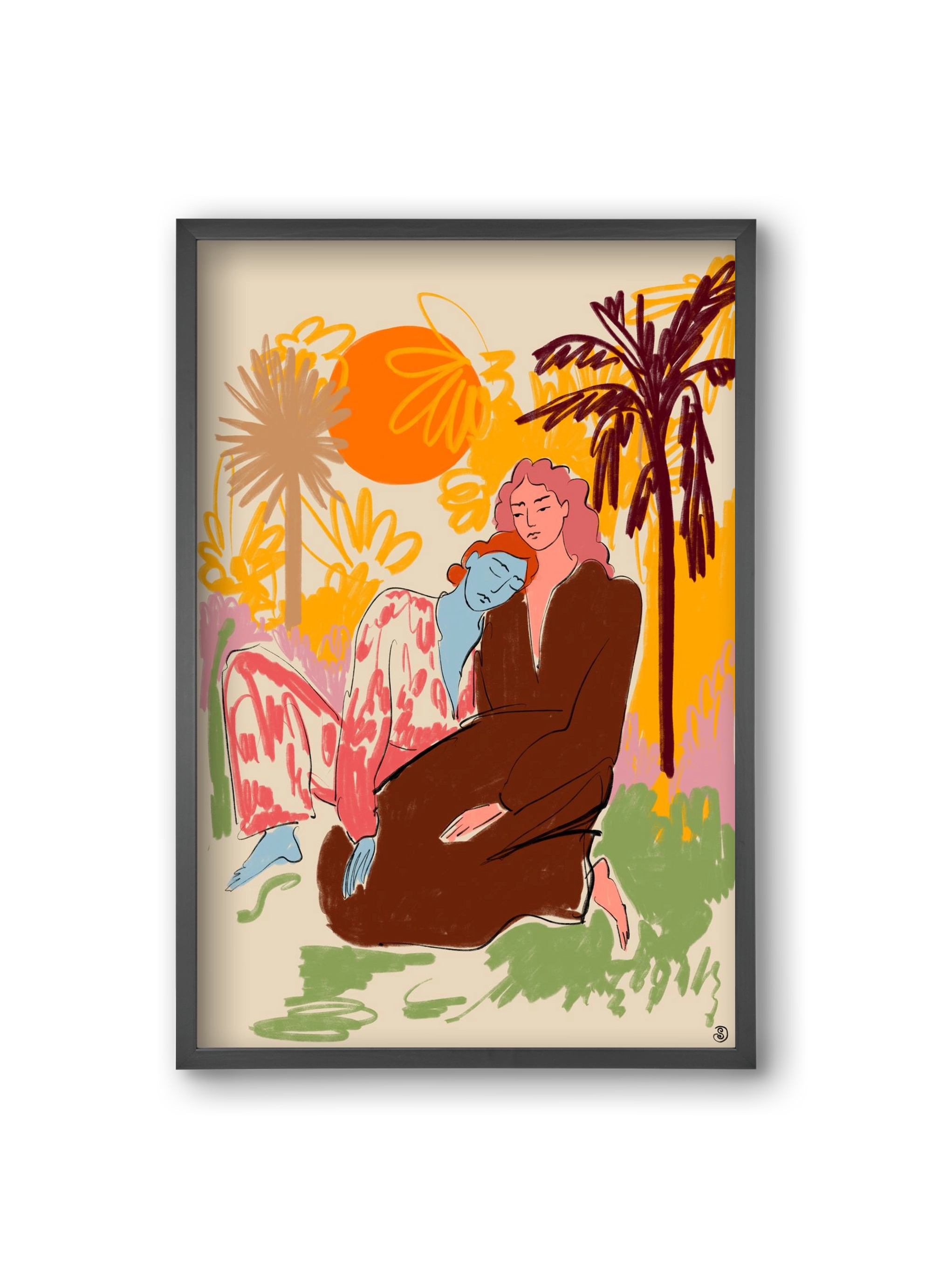 CONNECTED, 20x30 cm (20x30 cm), Fekete keret