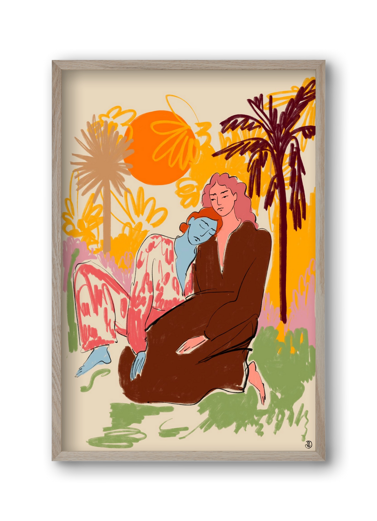 CONNECTED, 30x45 cm (30x45 cm), Tölgy keret