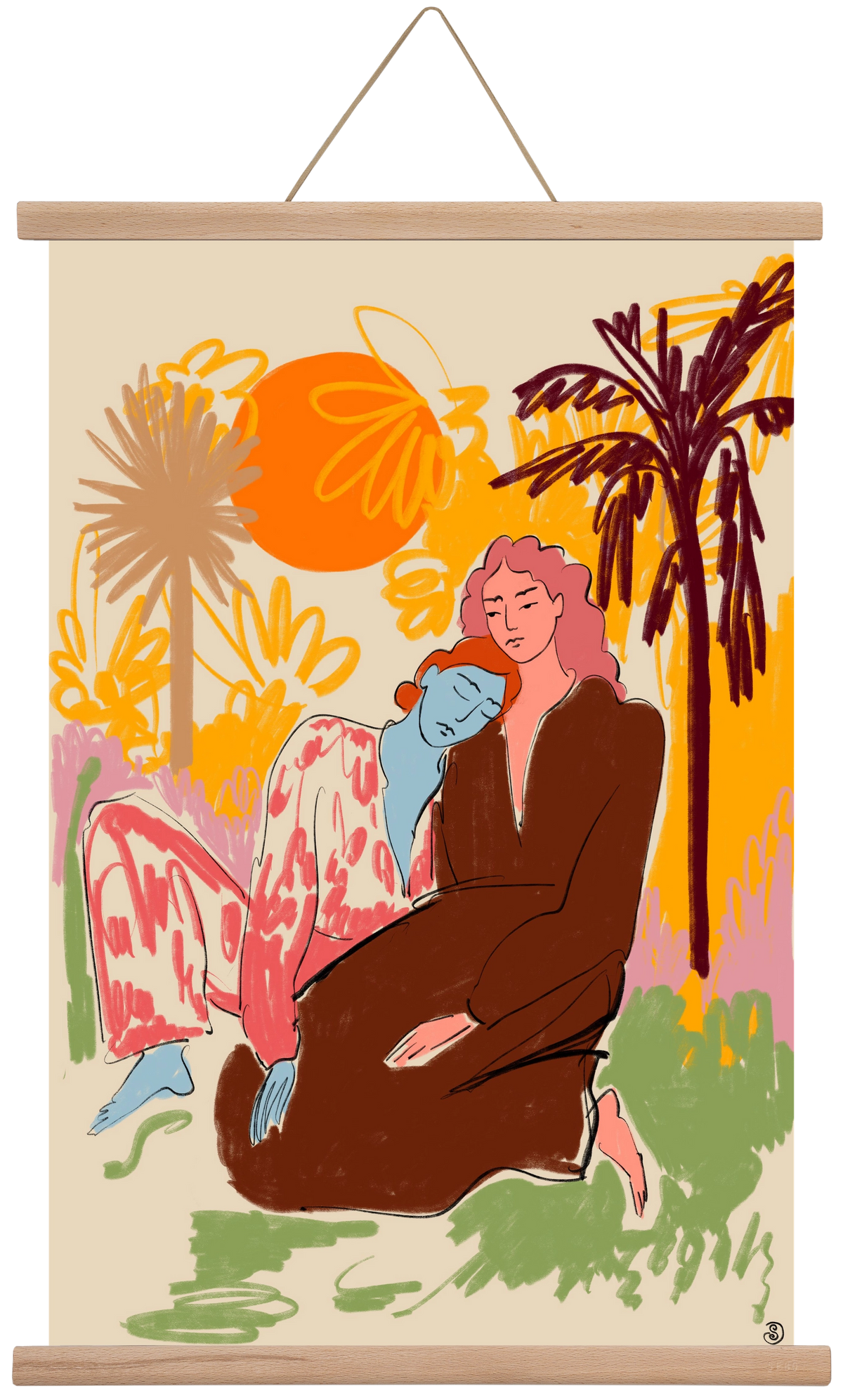 CONNECTED, 40x60 cm (40x60 cm), Tölgy akasztó