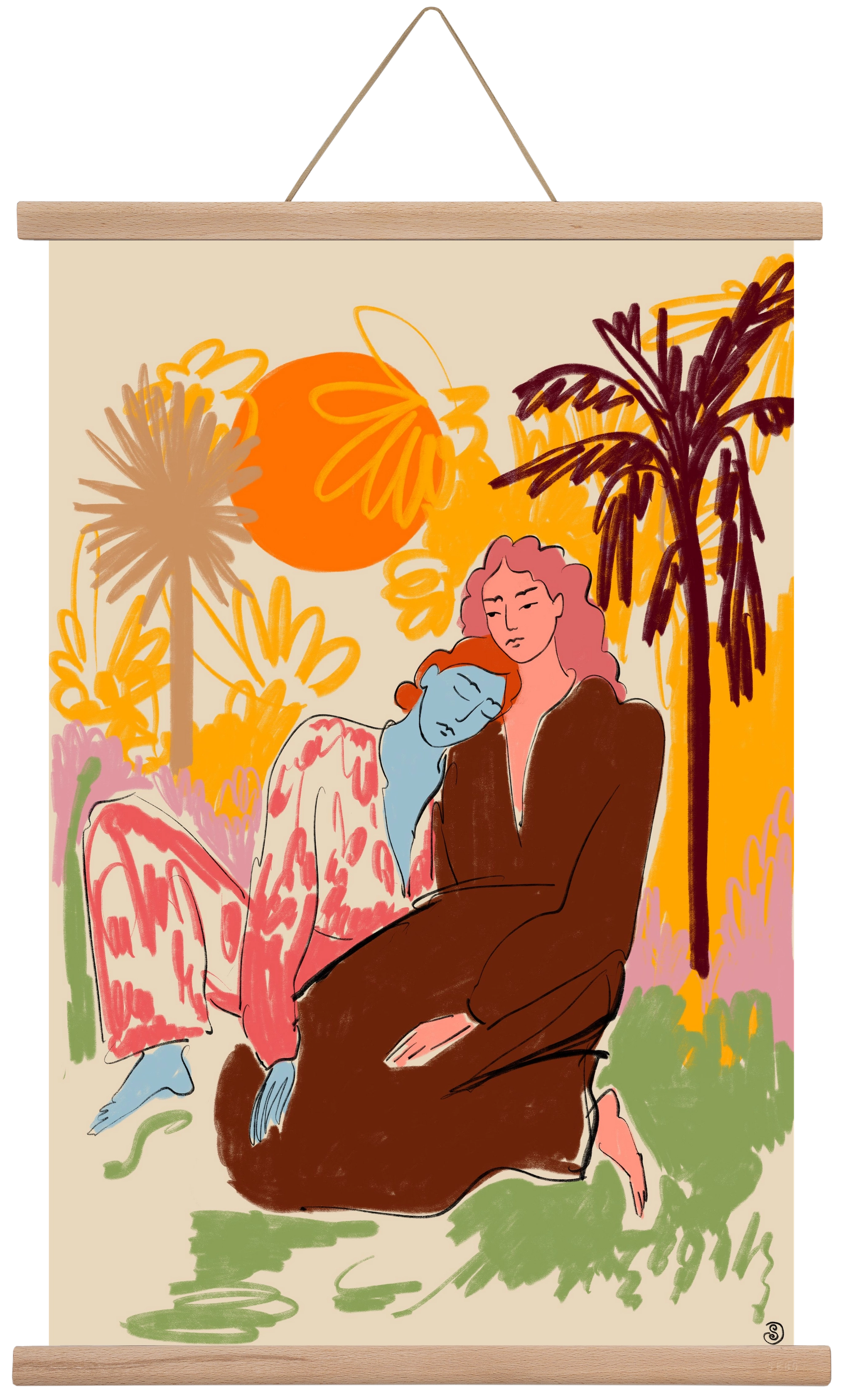 CONNECTED, 40x60 cm (40x60 cm), Tölgy akasztó