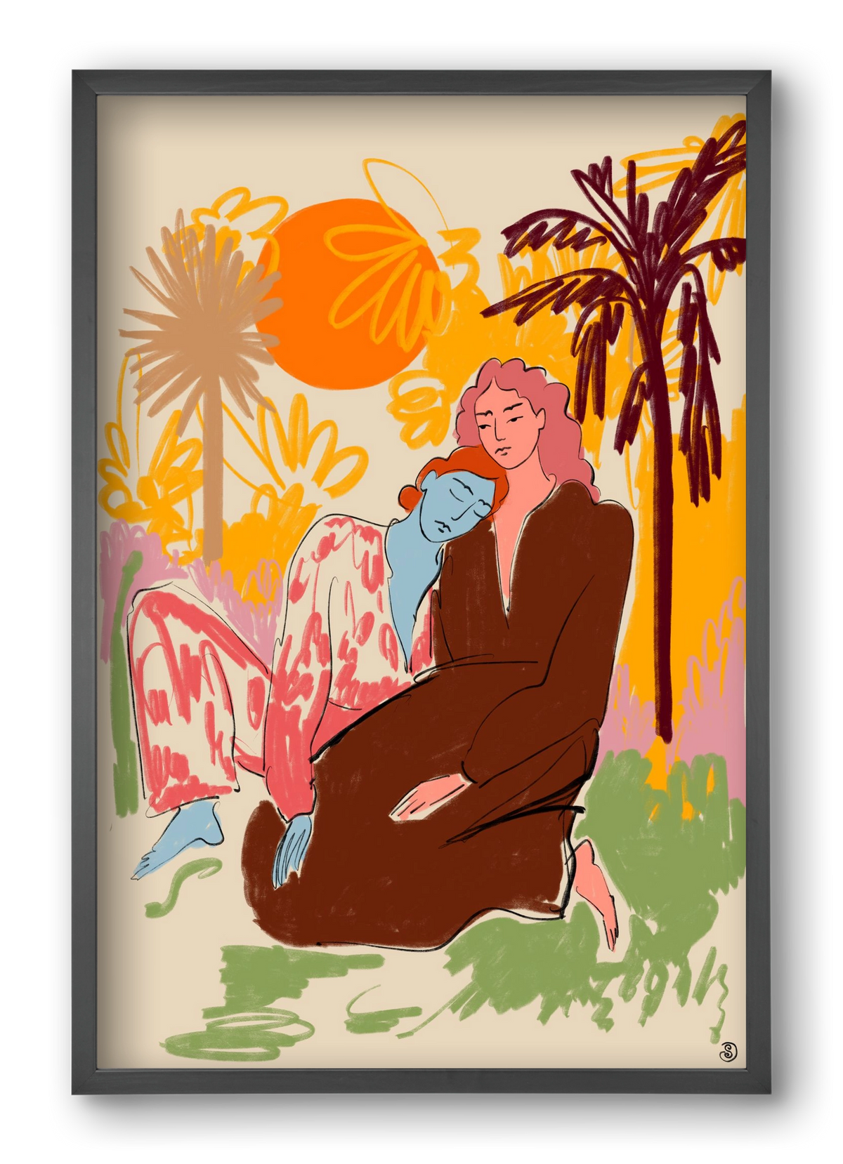 CONNECTED, 40x60 cm (40x60 cm), Fekete keret