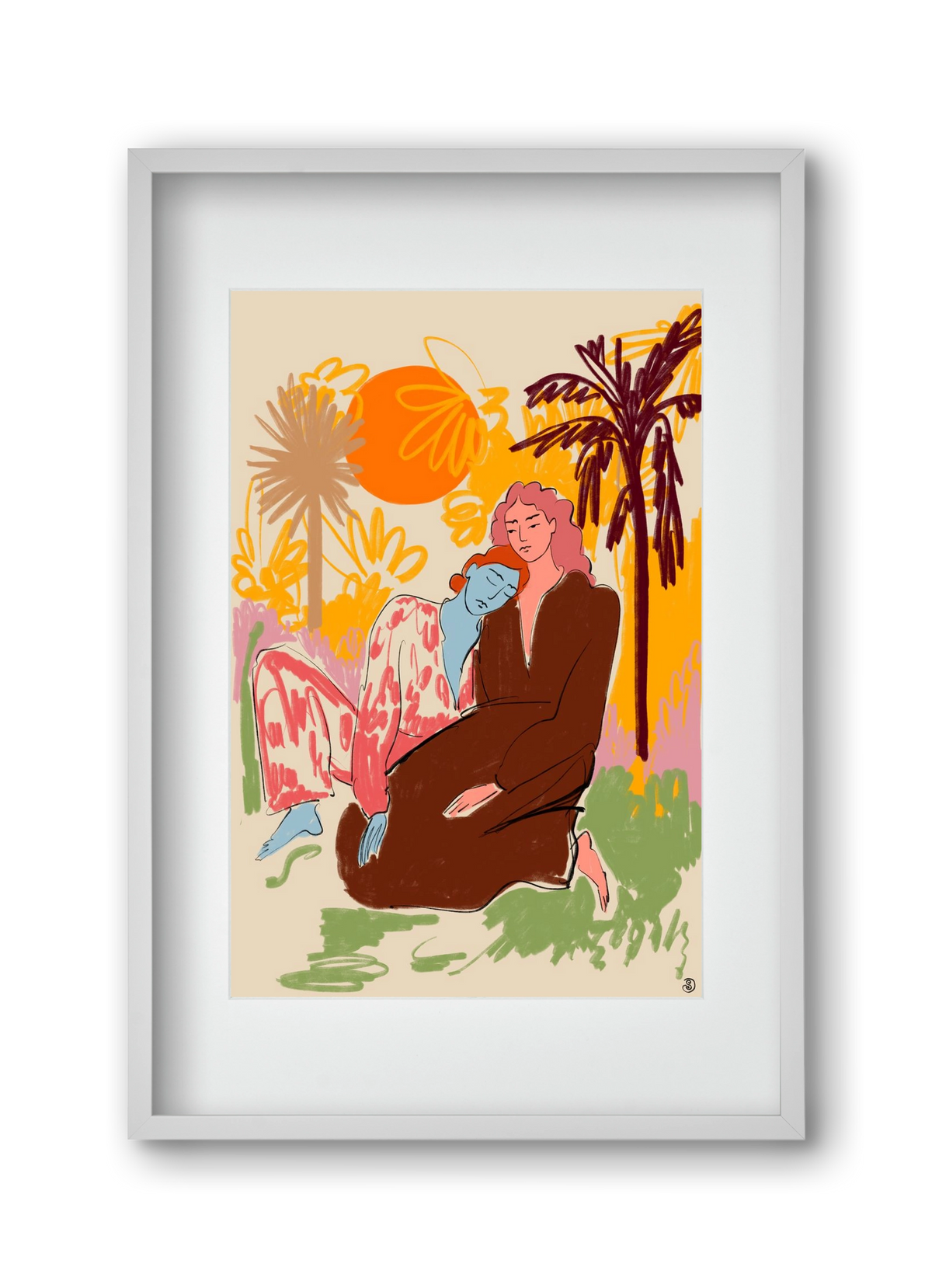 CONNECTED, 30x45 cm (20x30 cm), Fehér keret, paszpartuval