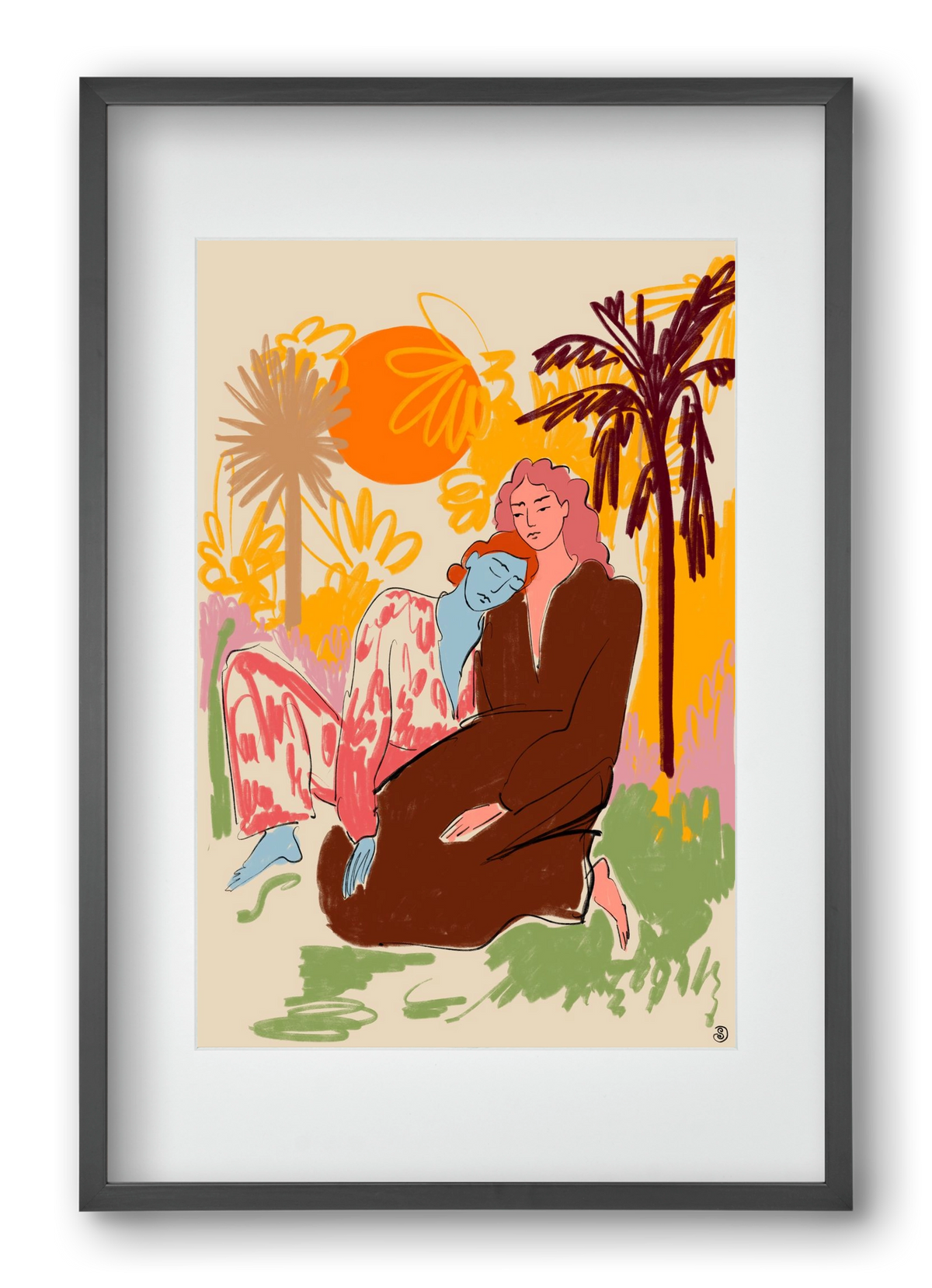 CONNECTED, 40x60 cm (30x45 cm), Fekete keret, paszpartuval