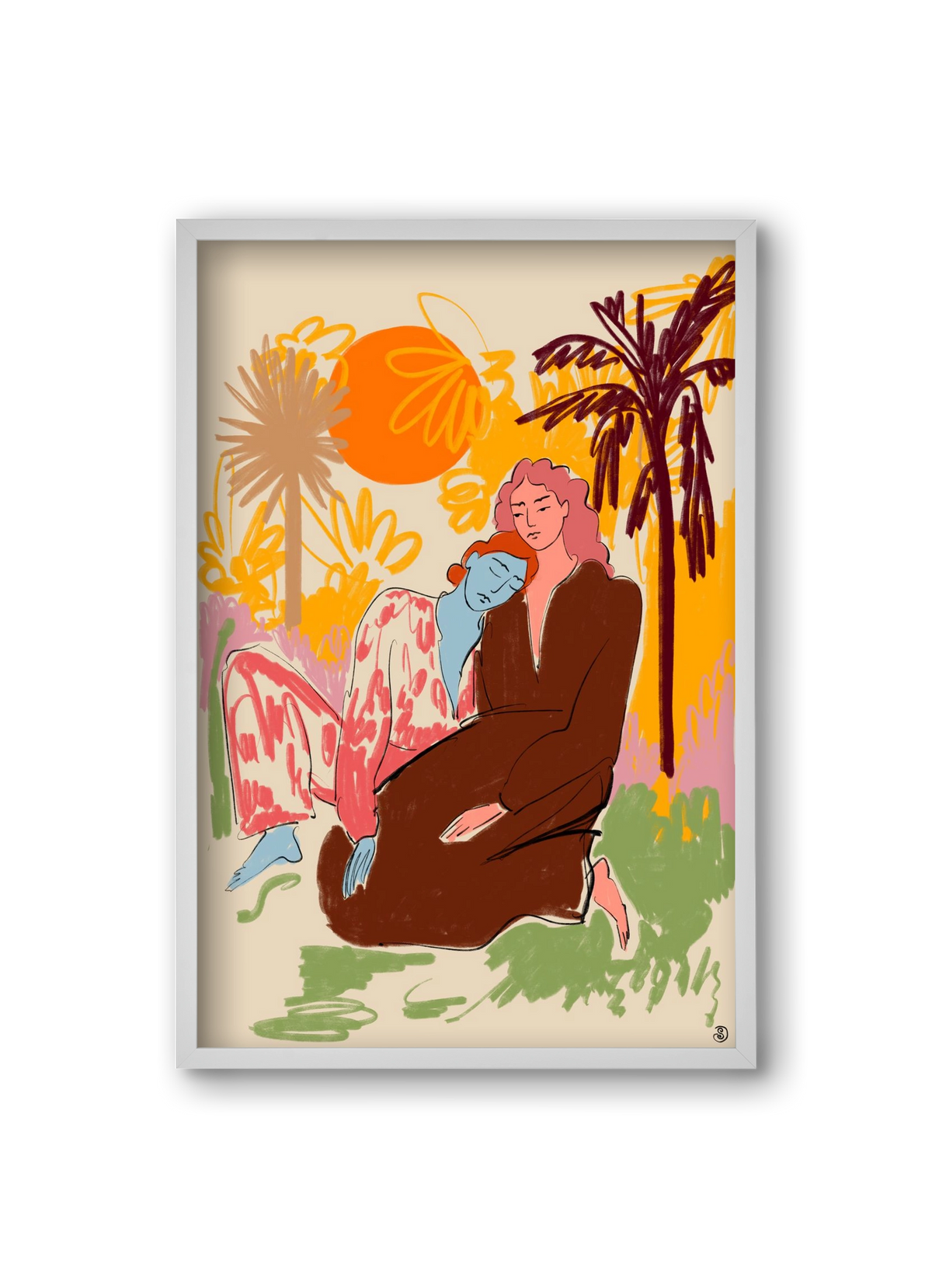 CONNECTED, 20x30 cm (20x30 cm), Fehér keret