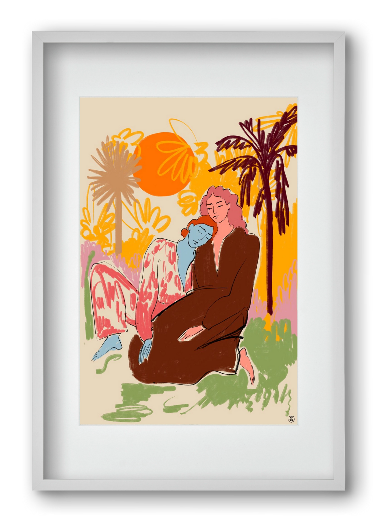 CONNECTED, 40x60 cm (30x45 cm), Fehér keret, paszpartuval