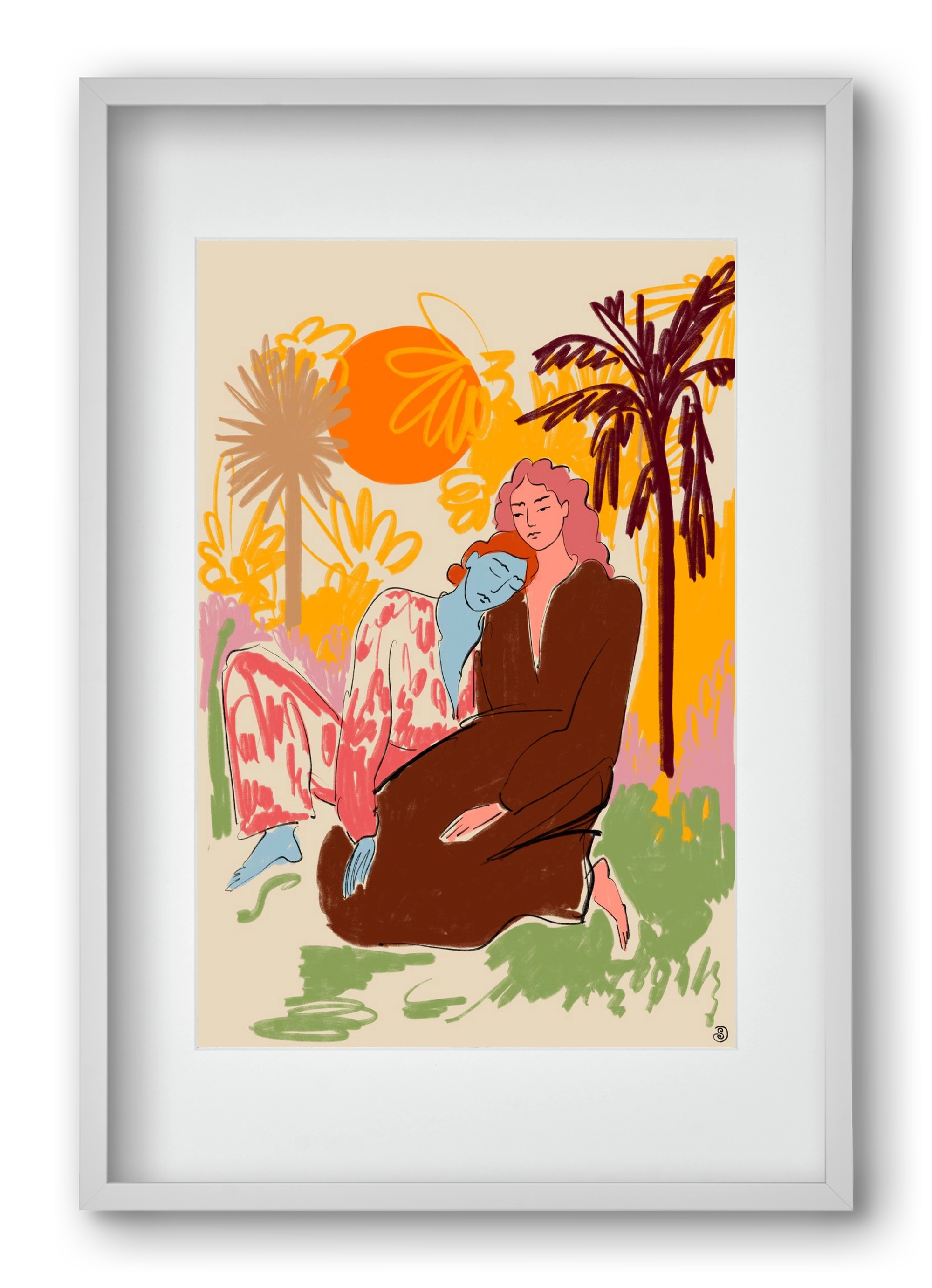 CONNECTED, 40x60 cm (30x45 cm), Fehér keret, paszpartuval