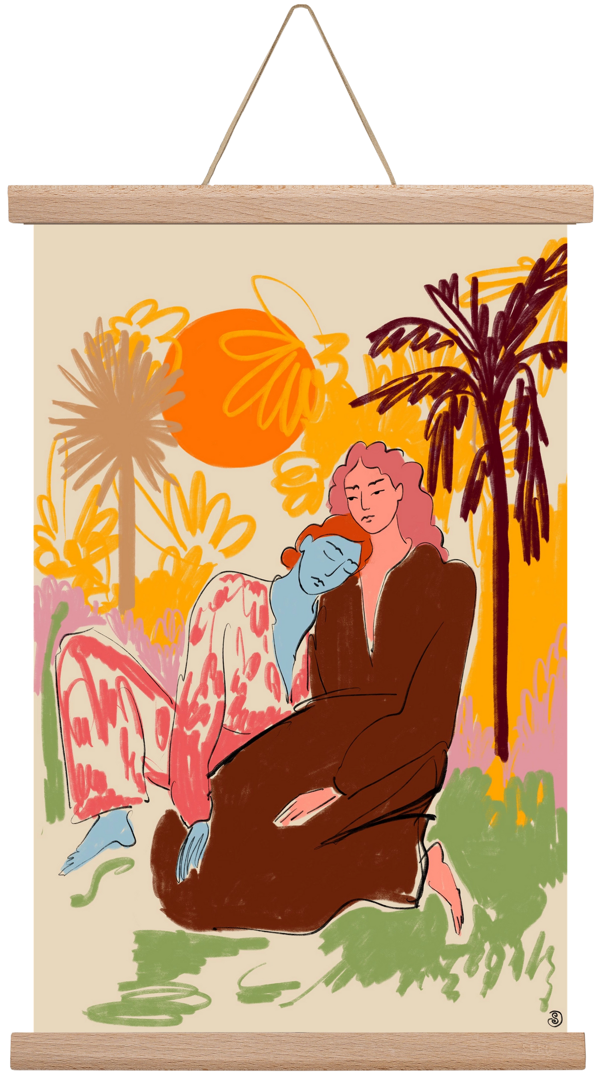 CONNECTED, 30x45 cm (30x45 cm), Tölgy akasztó