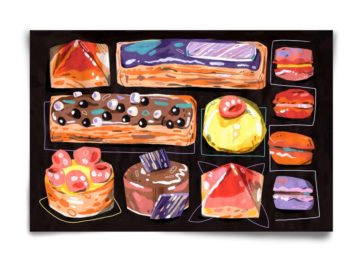 Cakes, 60x40 cm, Keret nélkül