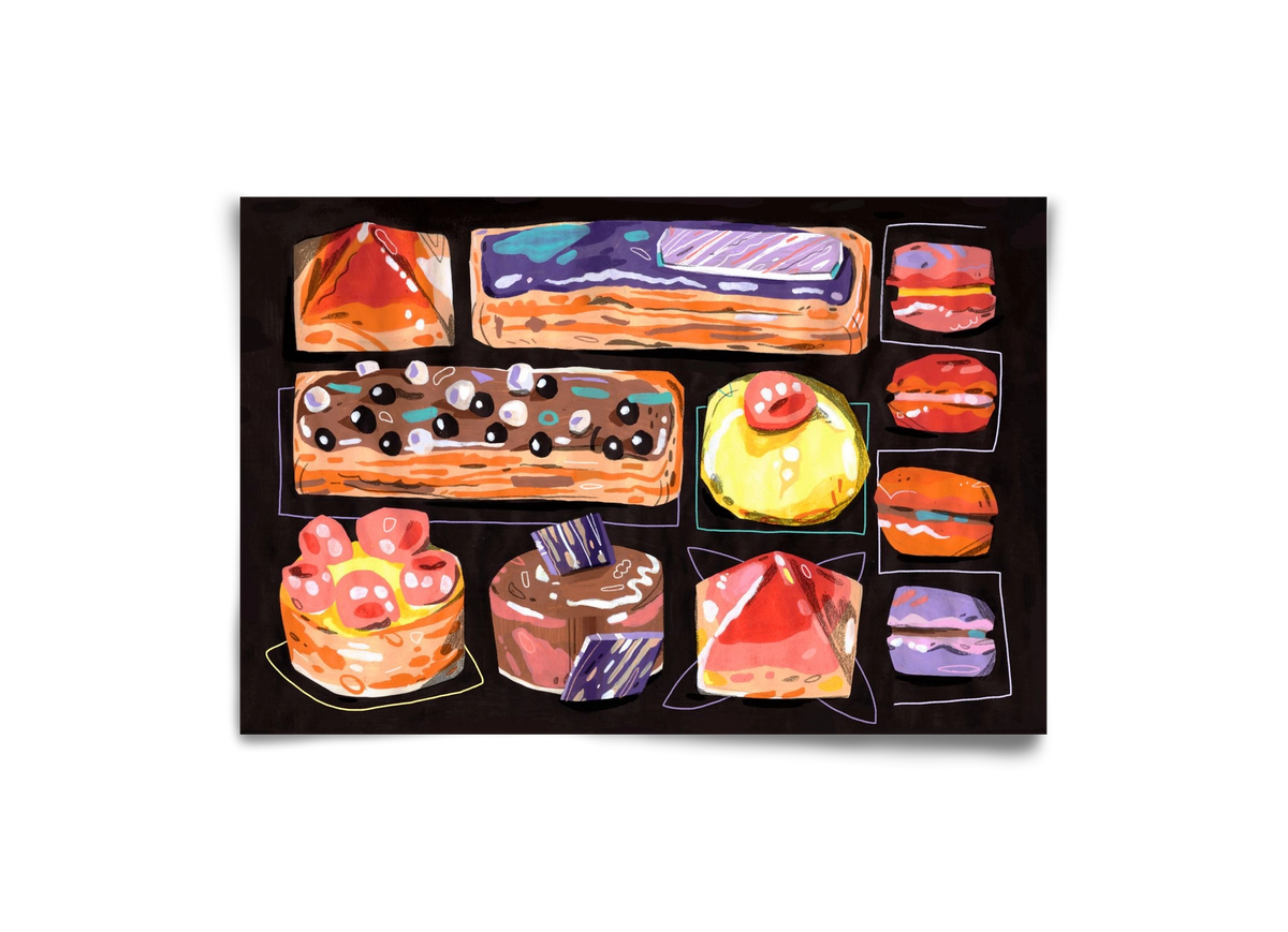 Cakes, 30x20 cm, Keret nélkül