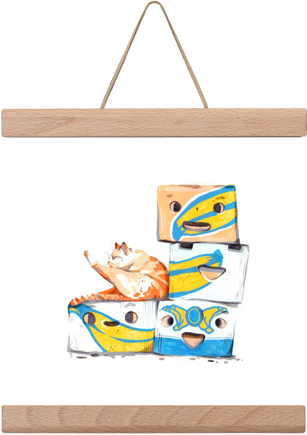 Banana boxes, 20x20 cm (20x20 cm), Tölgy akasztó