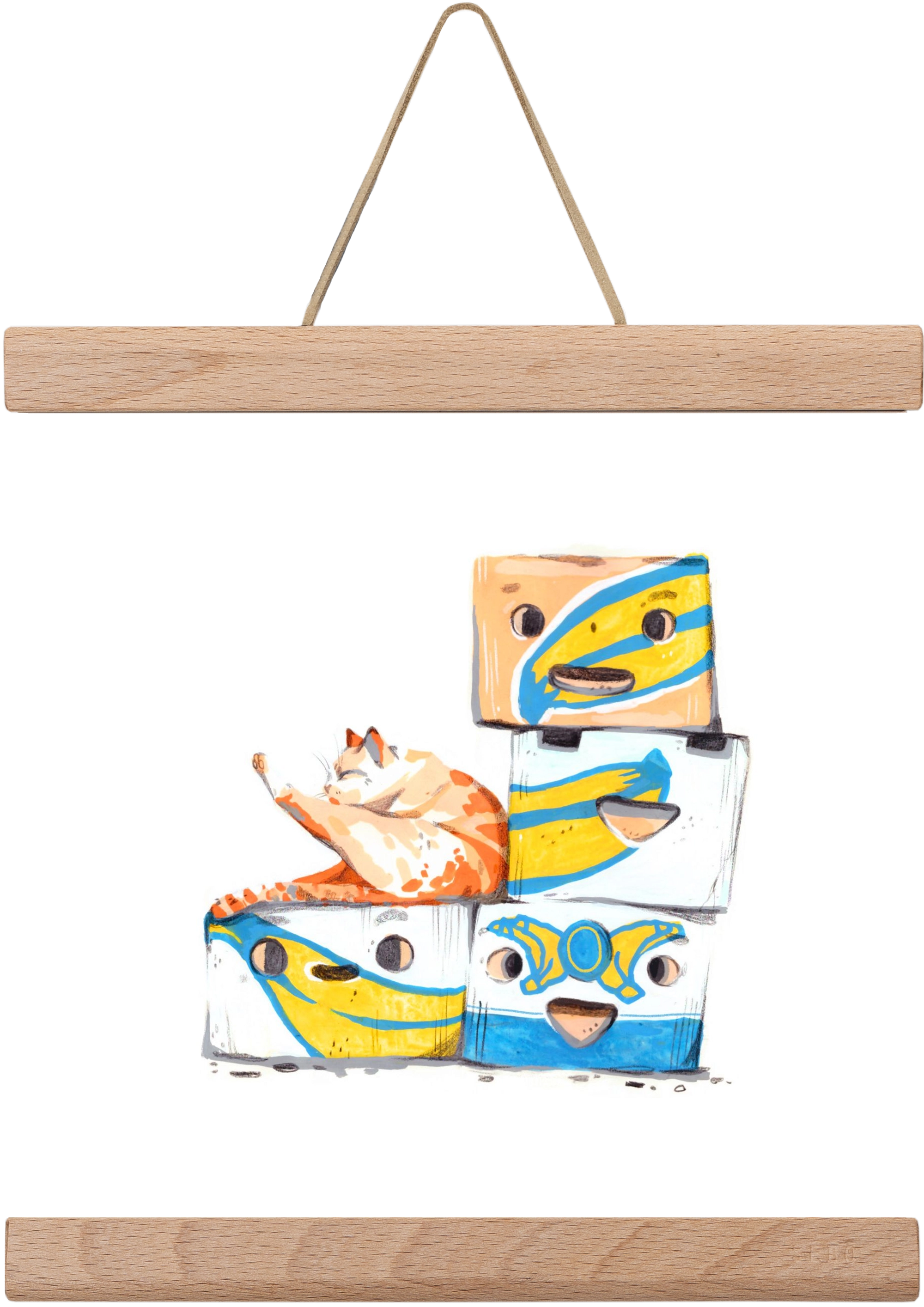 Banana boxes, 20x20 cm (20x20 cm), Tölgy akasztó