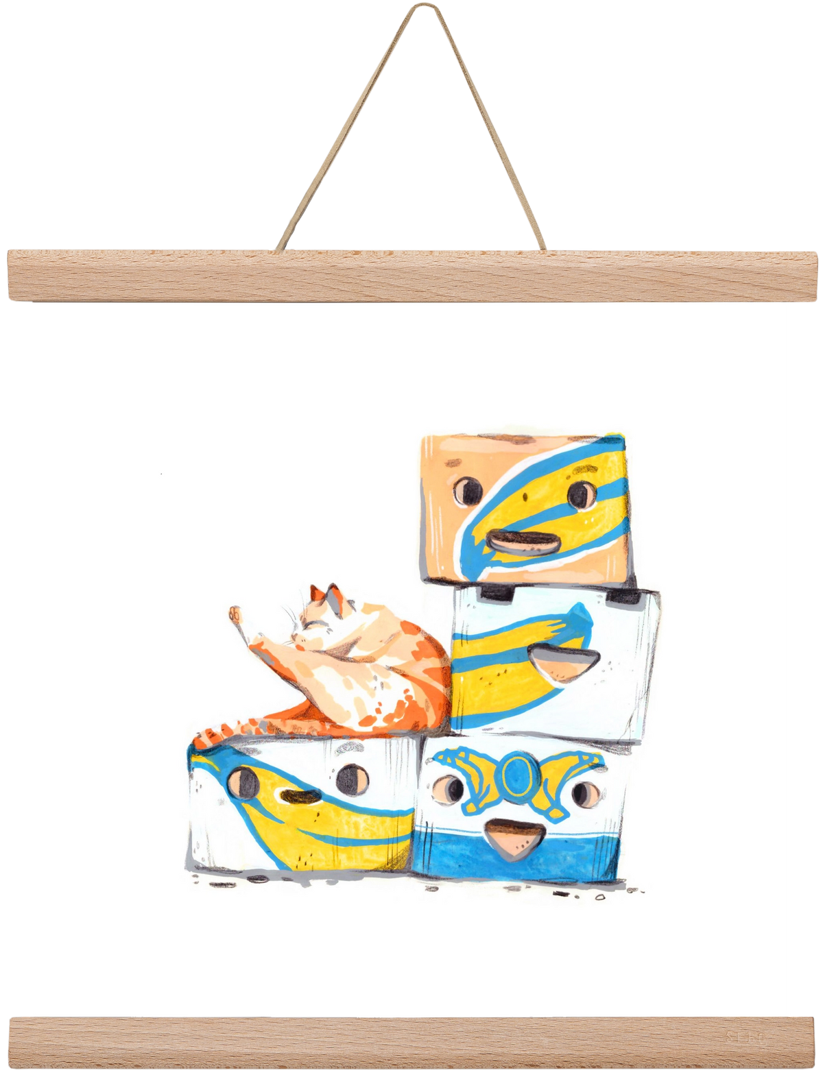 Banana boxes, 30x30 cm (30x30 cm), Tölgy akasztó