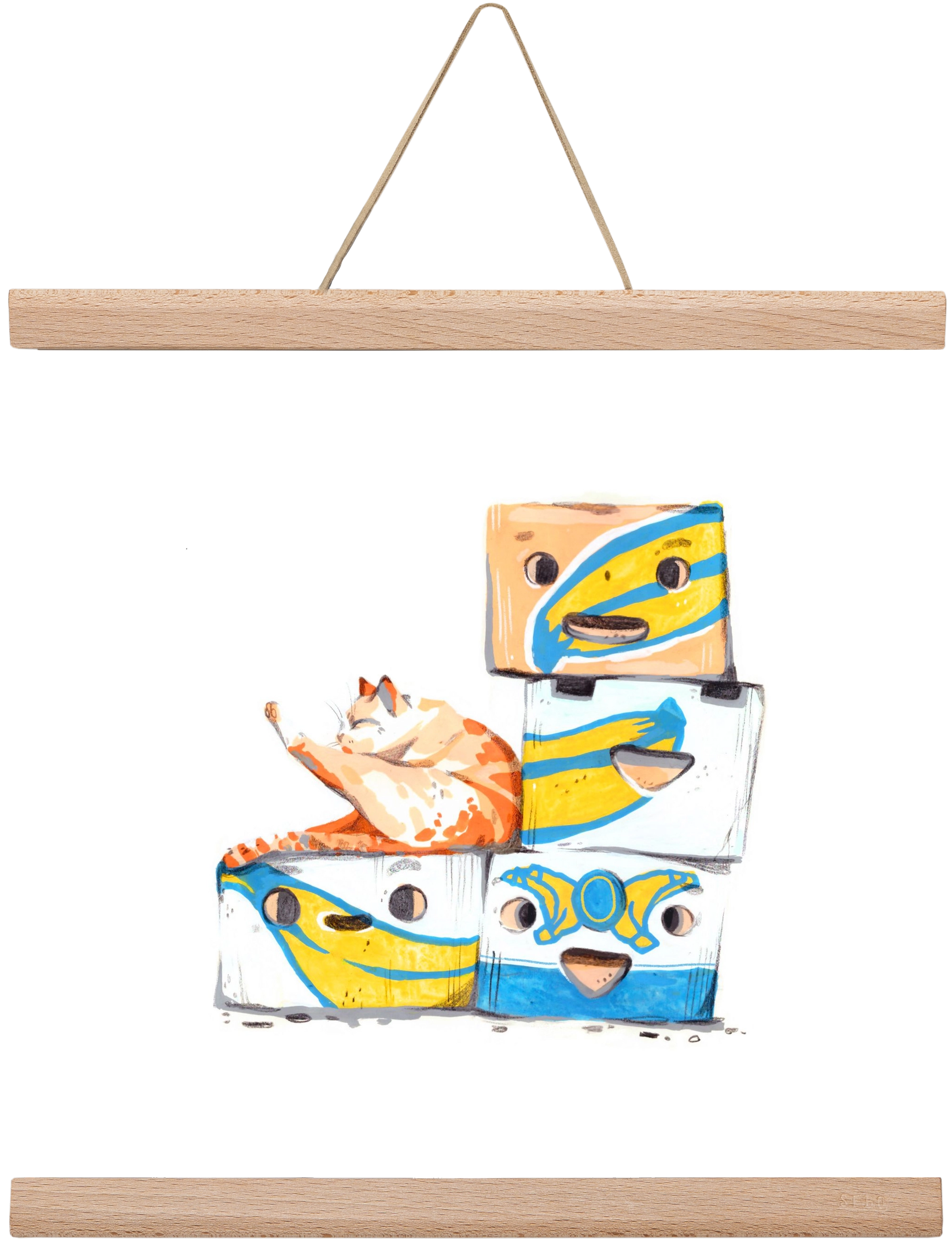 Banana boxes, 30x30 cm (30x30 cm), Tölgy akasztó