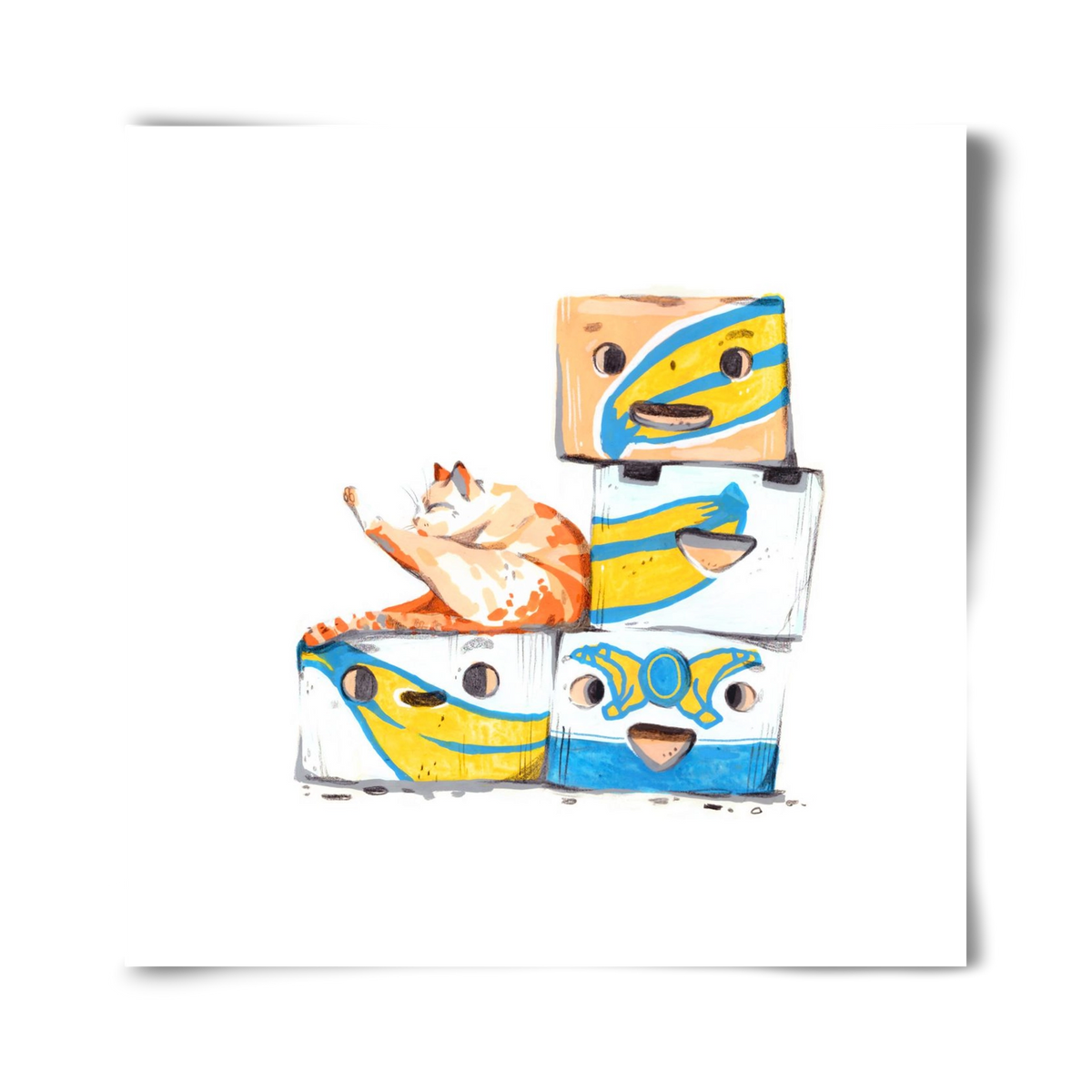 Banana boxes, 40x40 cm, Keret nélkül