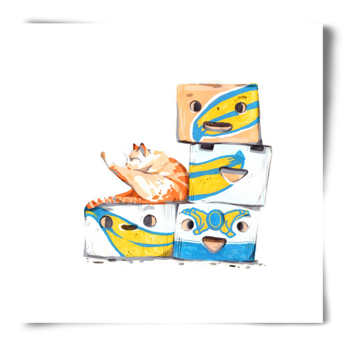 Banana boxes, 50x50 cm, Keret nélkül