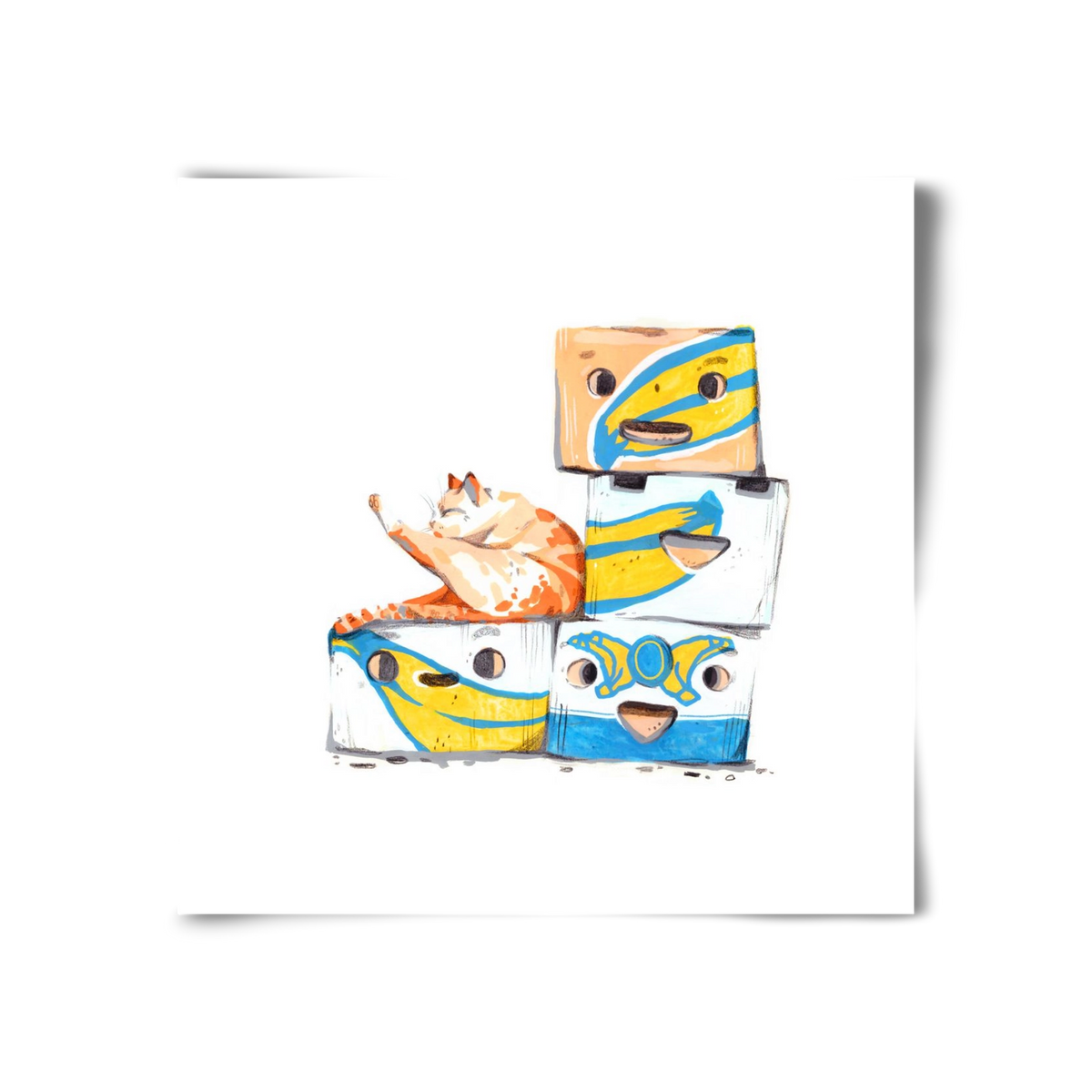 Banana boxes, 30x30 cm, Keret nélkül