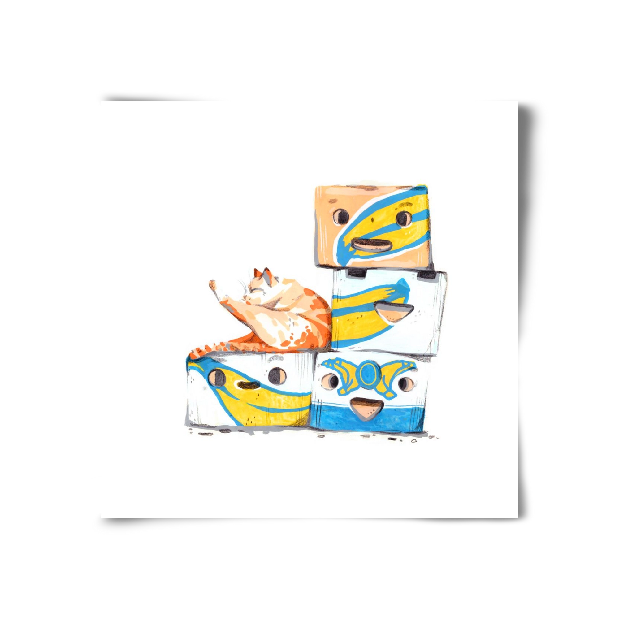 Banana boxes, 30x30 cm, Keret nélkül