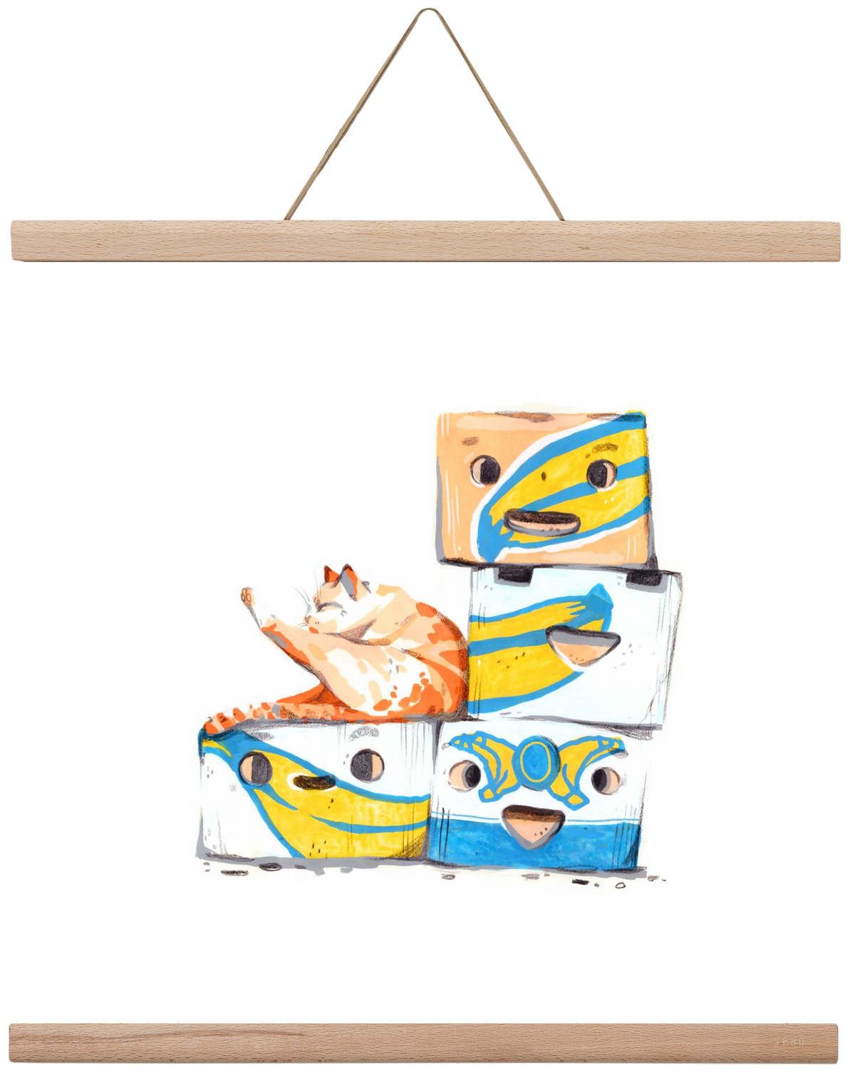 Banana boxes, 40x40 cm (40x40 cm), Tölgy akasztó