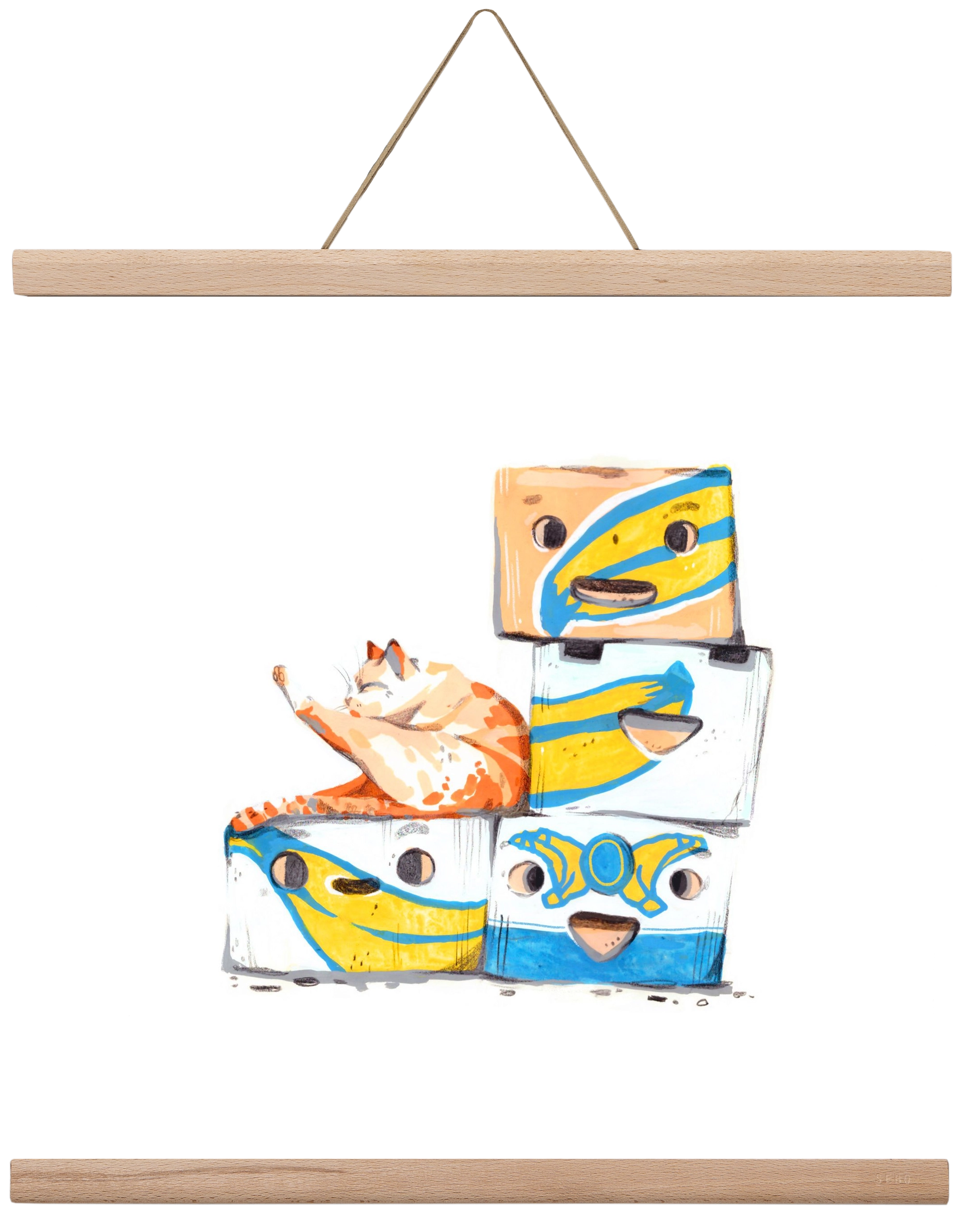 Banana boxes, 40x40 cm (40x40 cm), Tölgy akasztó